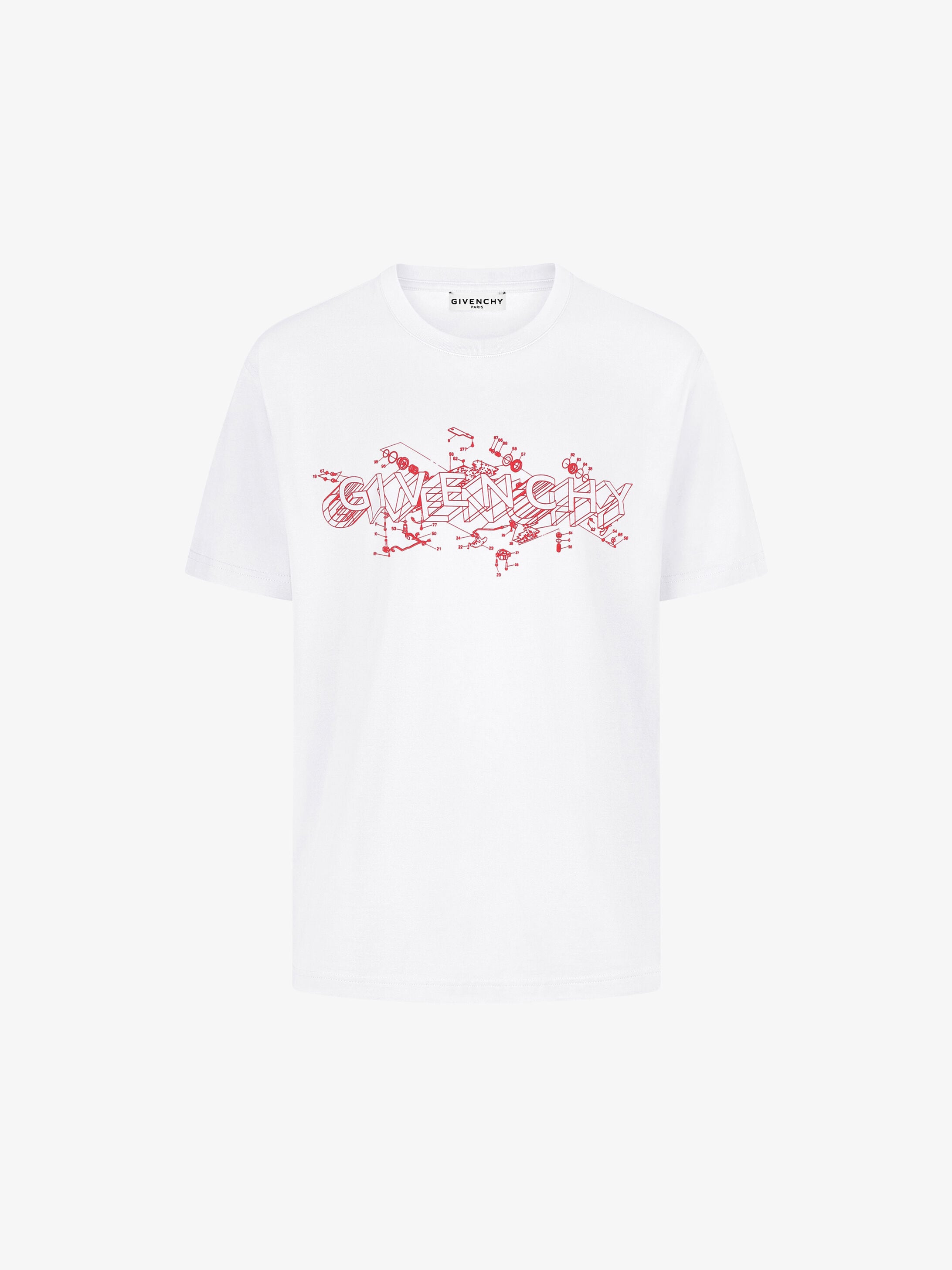 white and red givenchy shirt