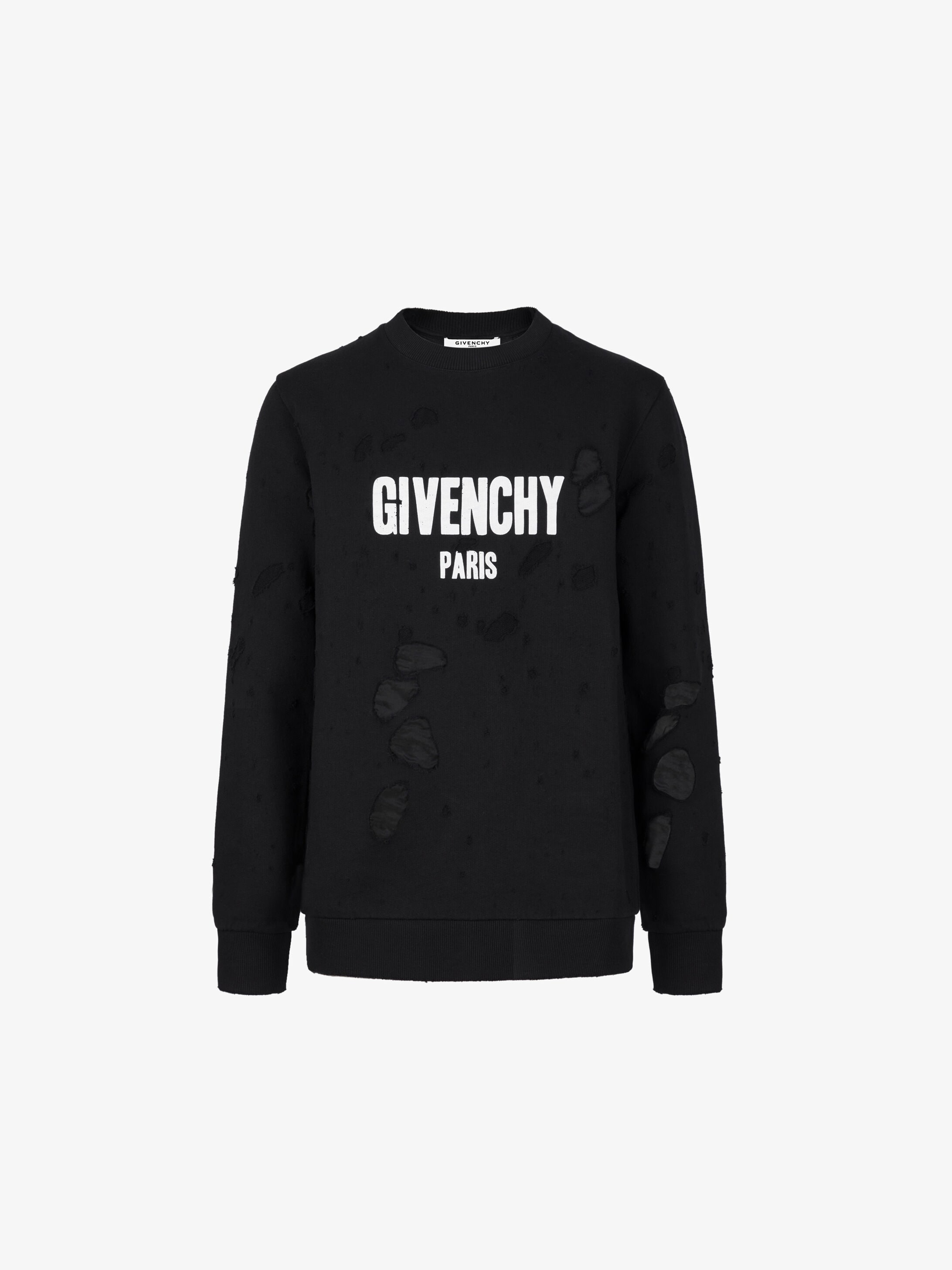 givenchy paris t shirt with holes 