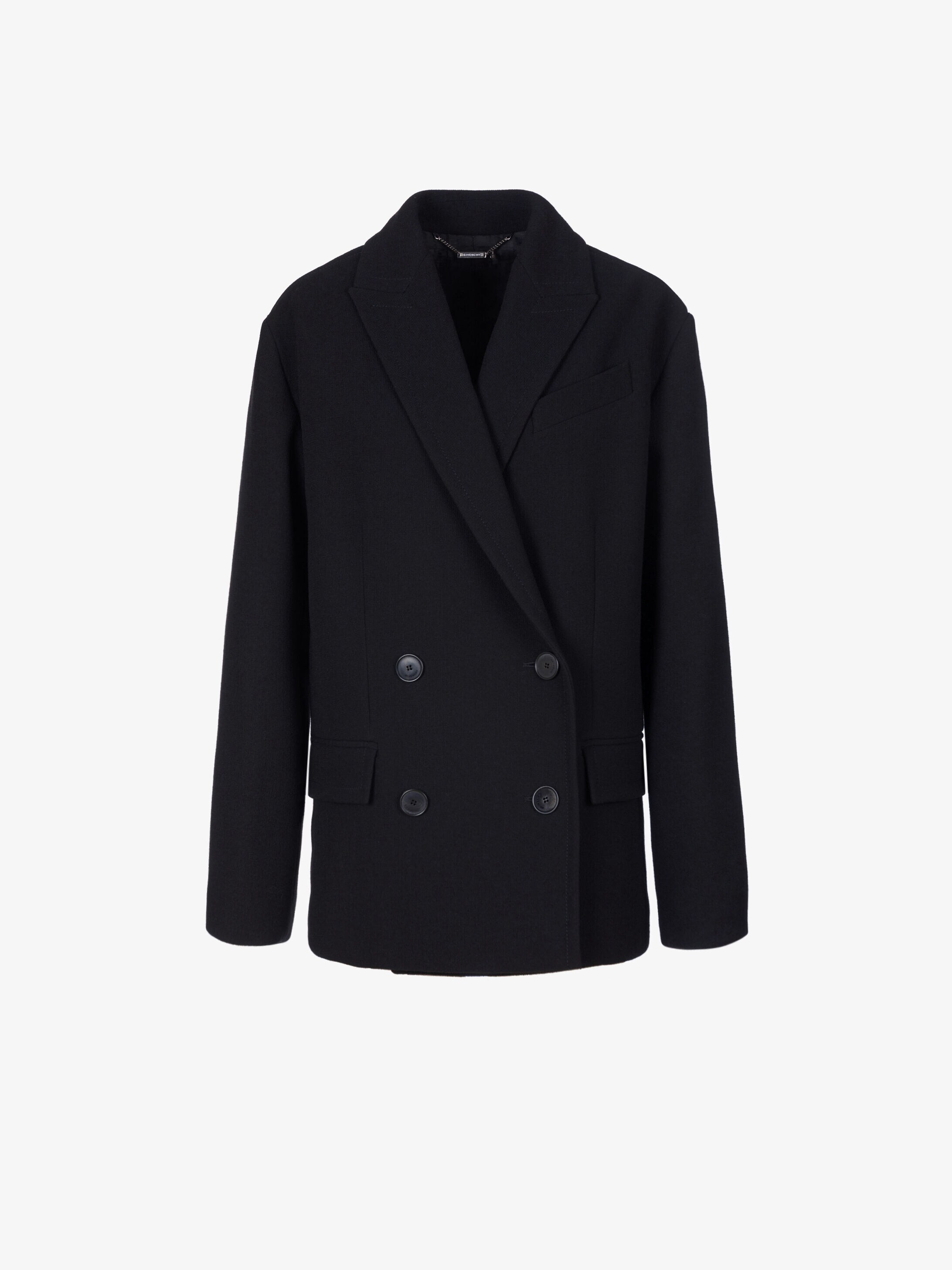 Double breasted unstructured jacket  View-1, Full screen