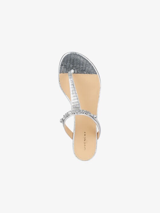 givenchy elba leather flat thong sandals