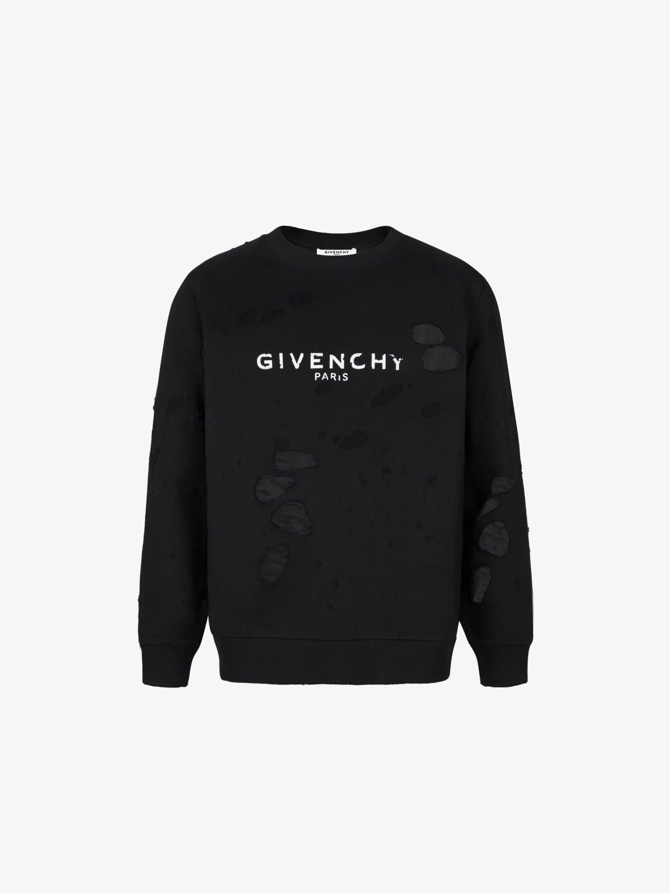 Givenchy PARIS destroyed sweatshirt 