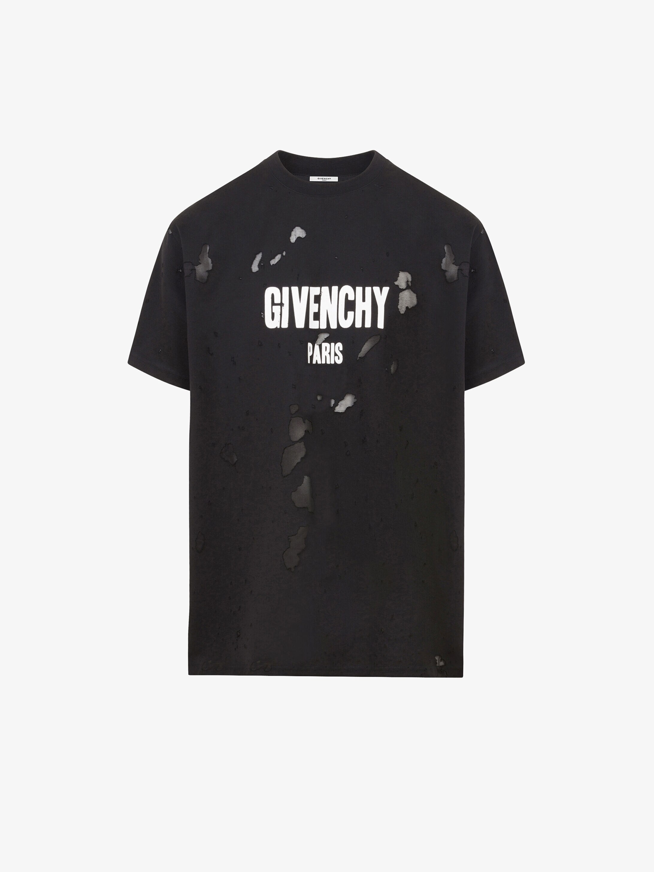 givenchy distressed t shirt red