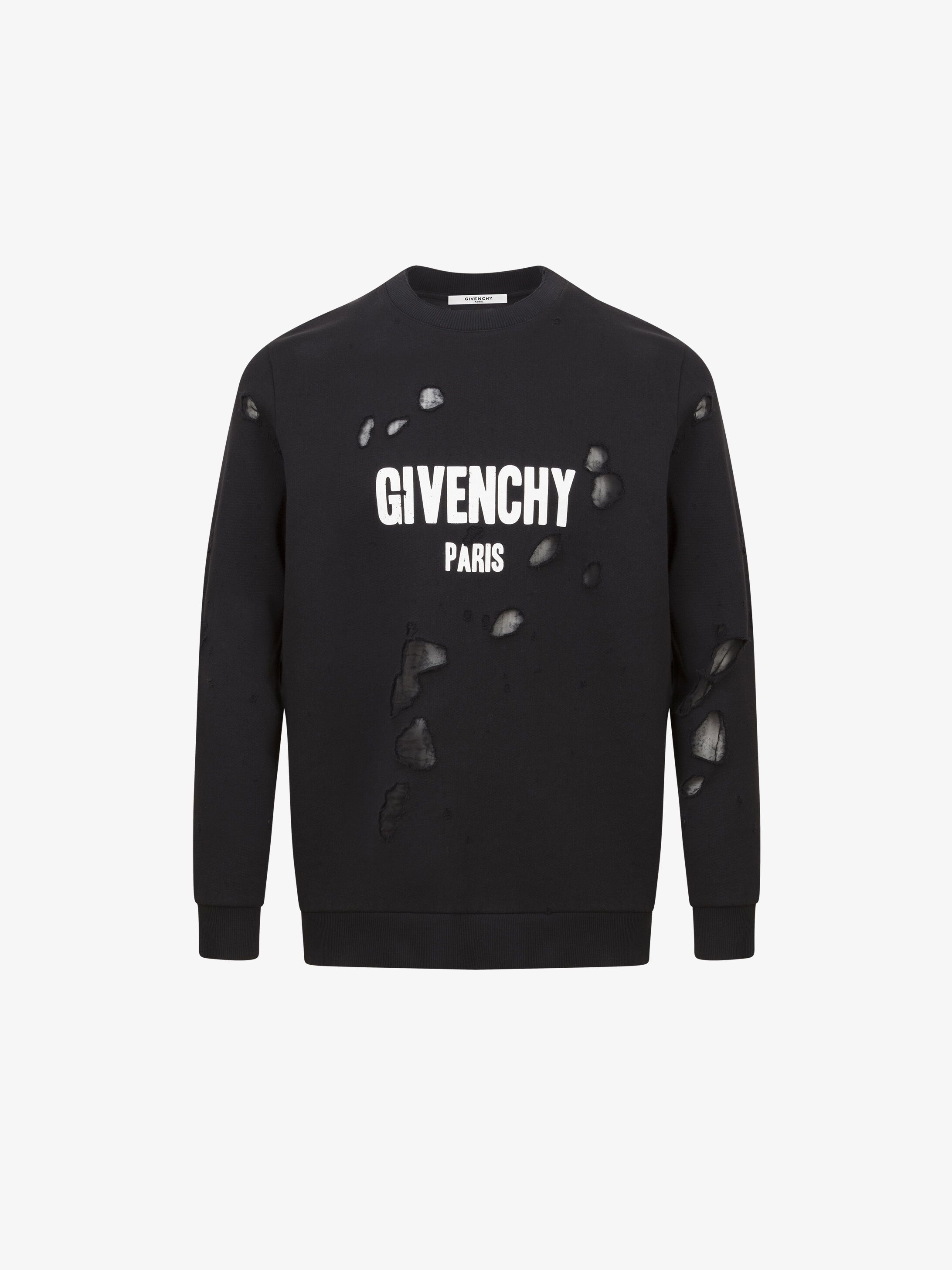 Givenchy paris distressed sweatshirt clearance