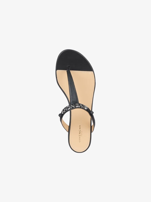 givenchy elba leather flat thong sandals