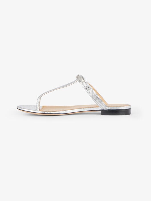 givenchy elba leather flat thong sandals
