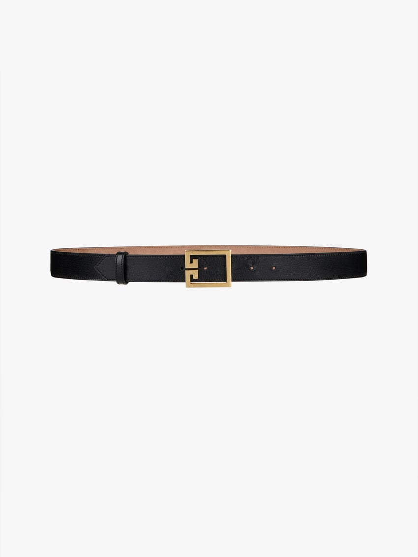 Double G belt in leather | GIVENCHY Paris