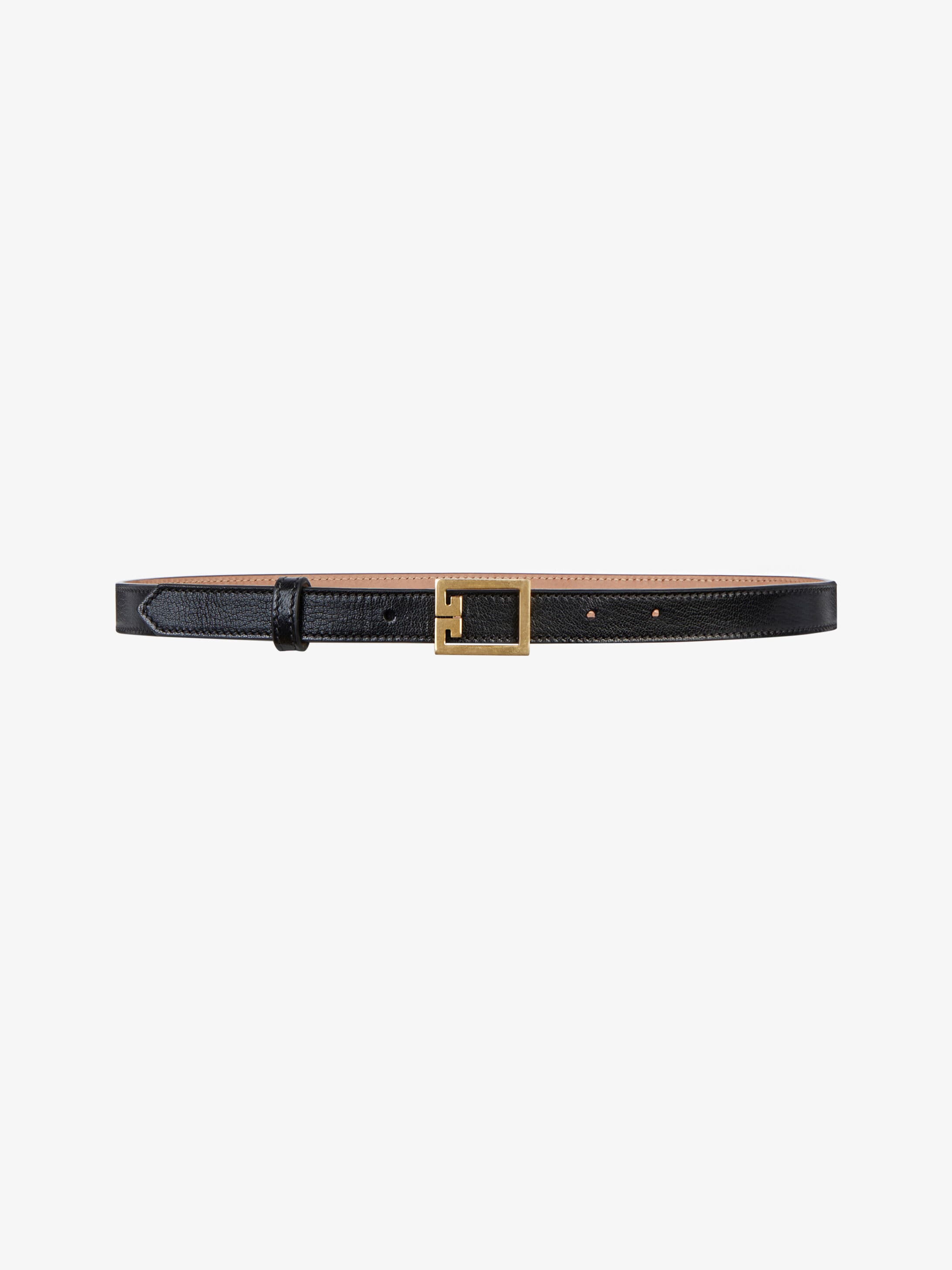 Double G thin belt in leather 