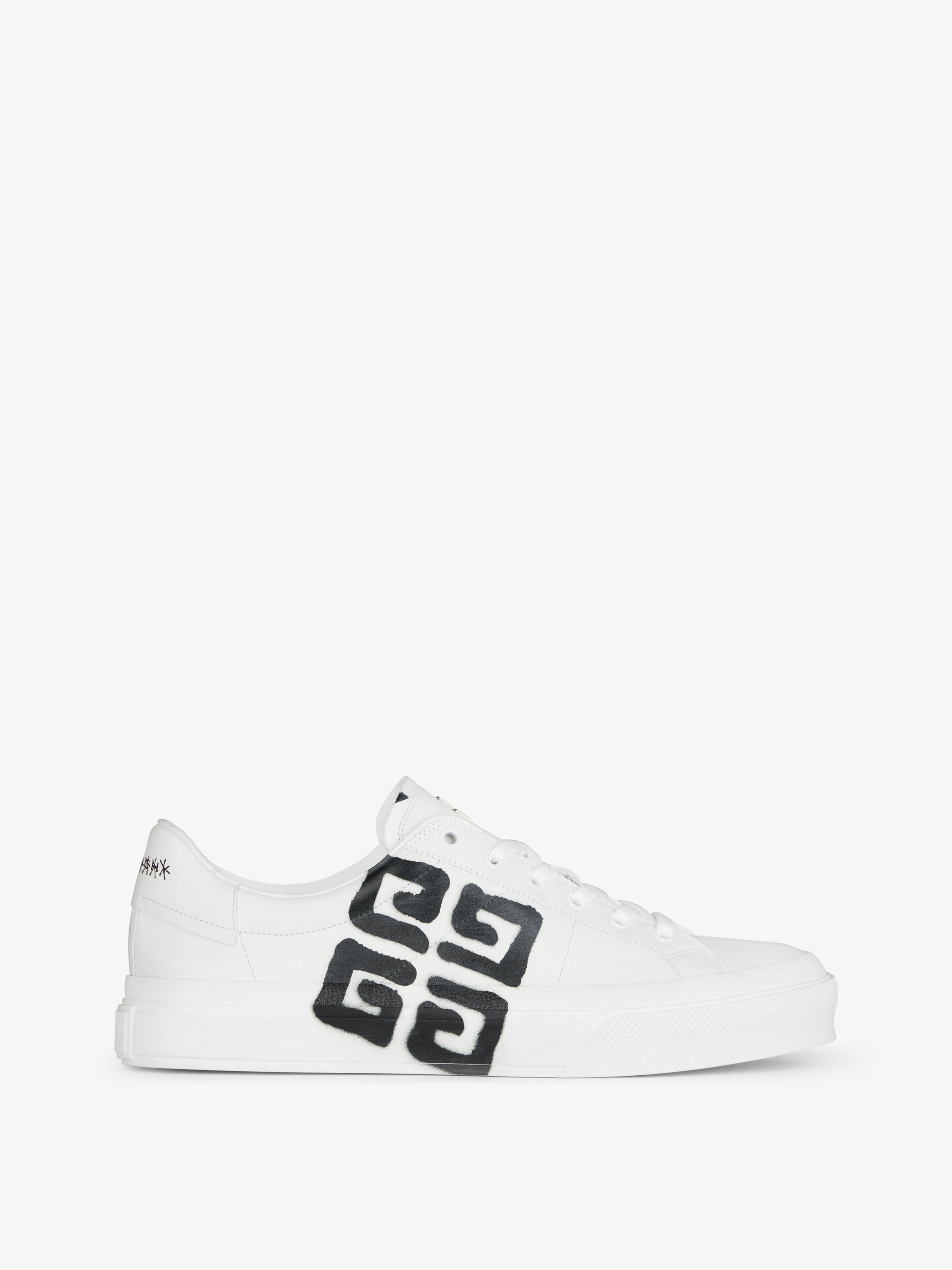 Sneakers City sport in leather with tag effect 4G print
