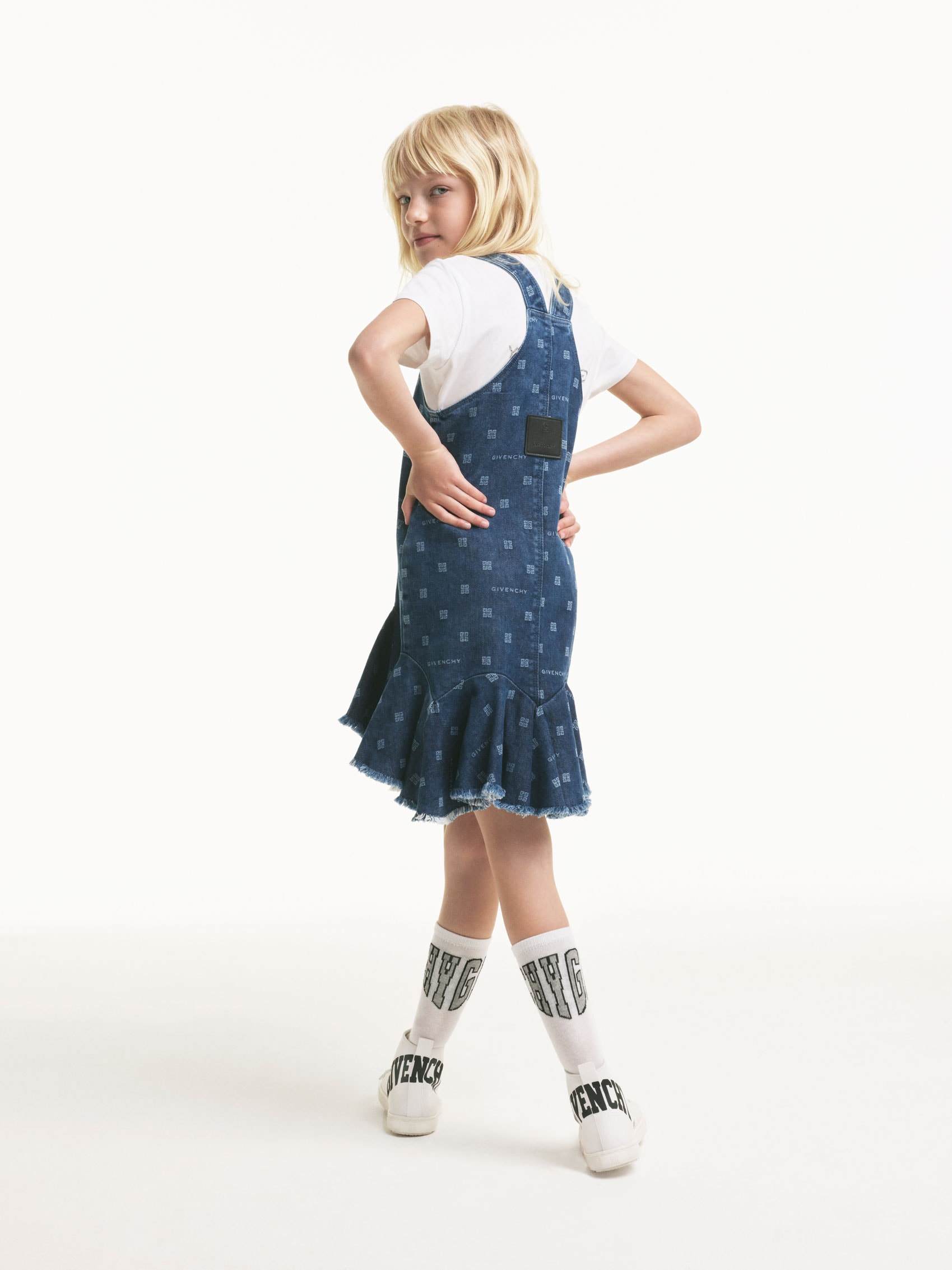 Overalls dress in GIVENCHY 4G denim