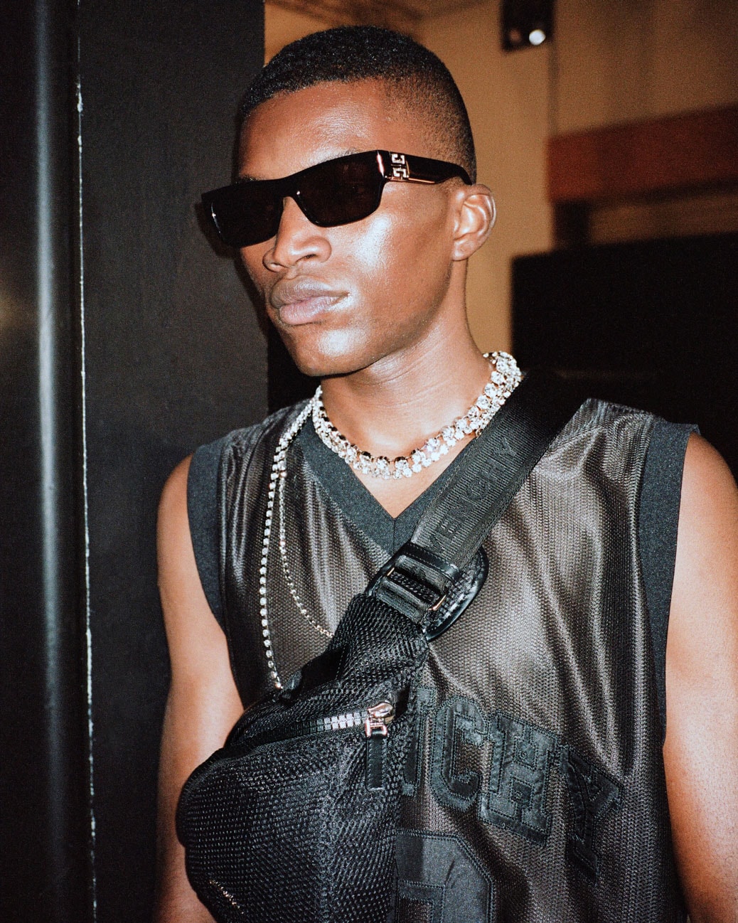 Basketball top in mesh with GIVENCHY logo