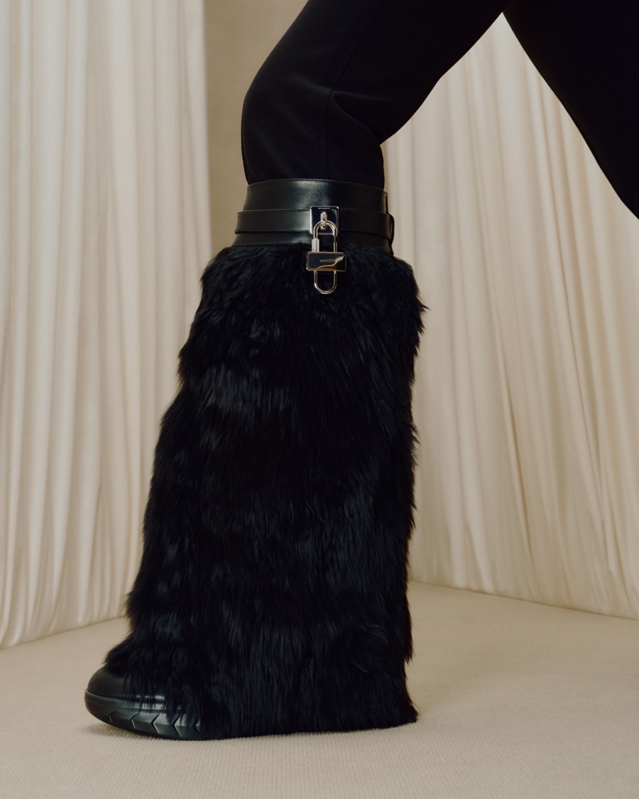 Shark Lock Biker boots in alpaca