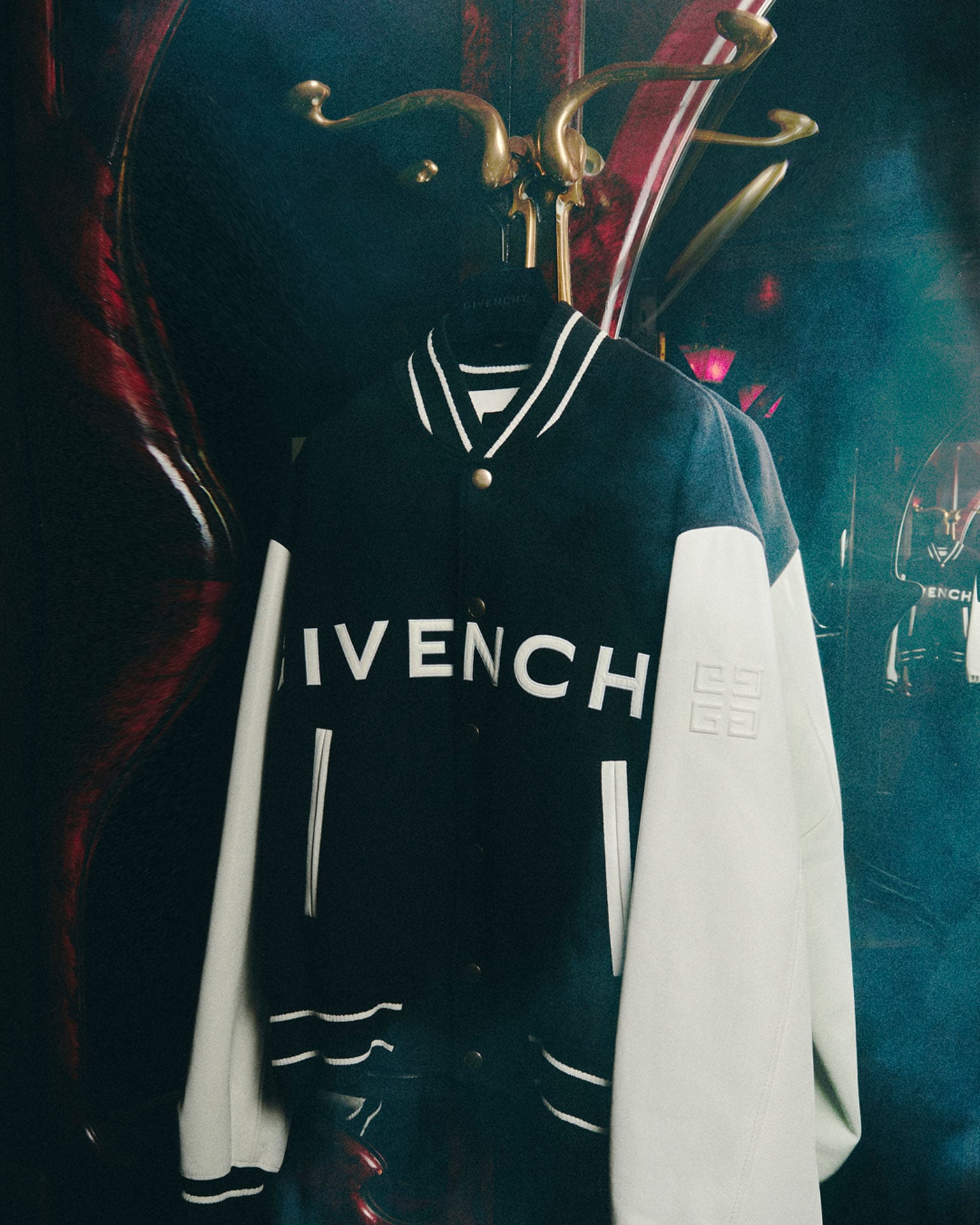 GIVENCHY varsity jacket in wool and leather