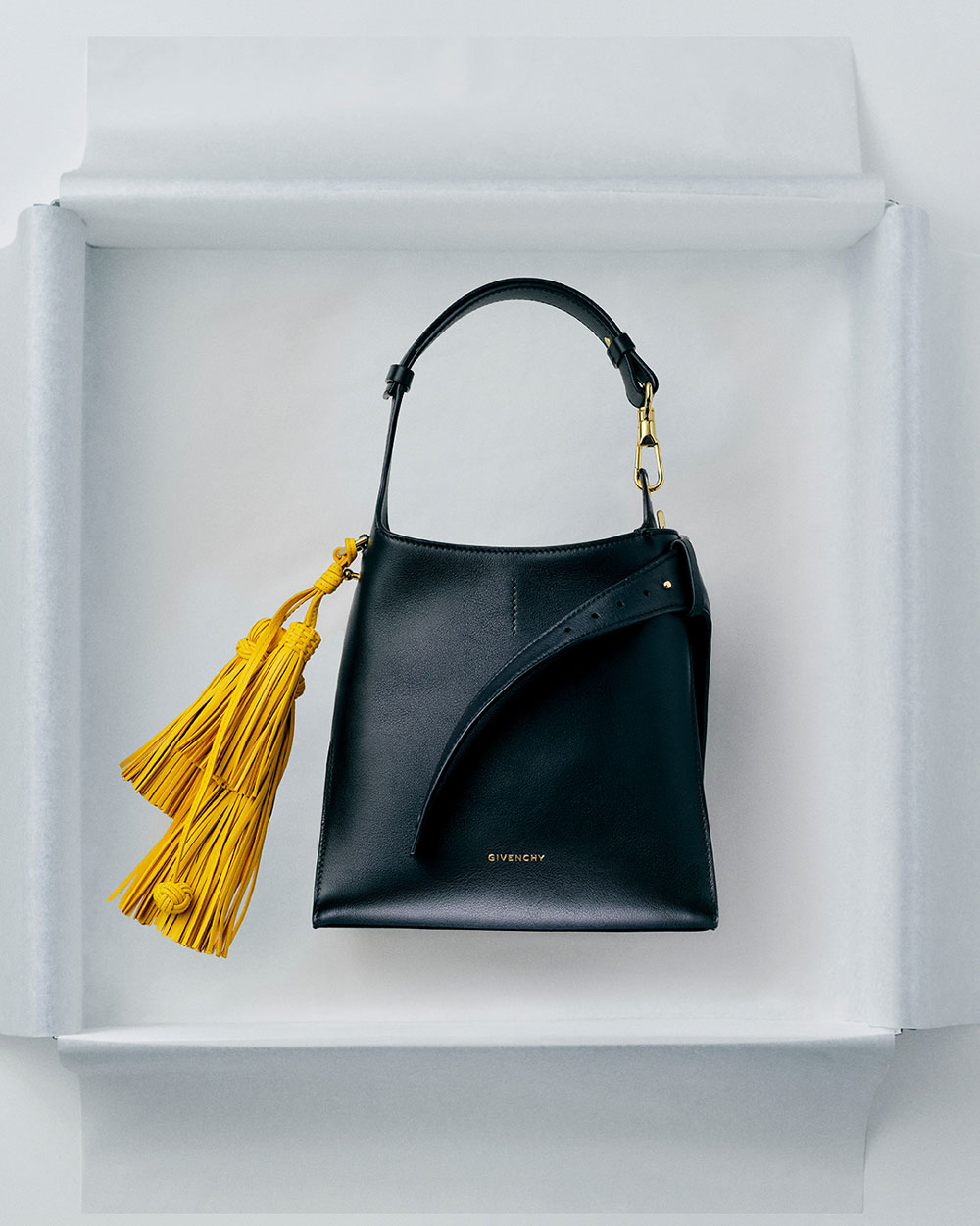 Mini Belted Hobo bag in leather