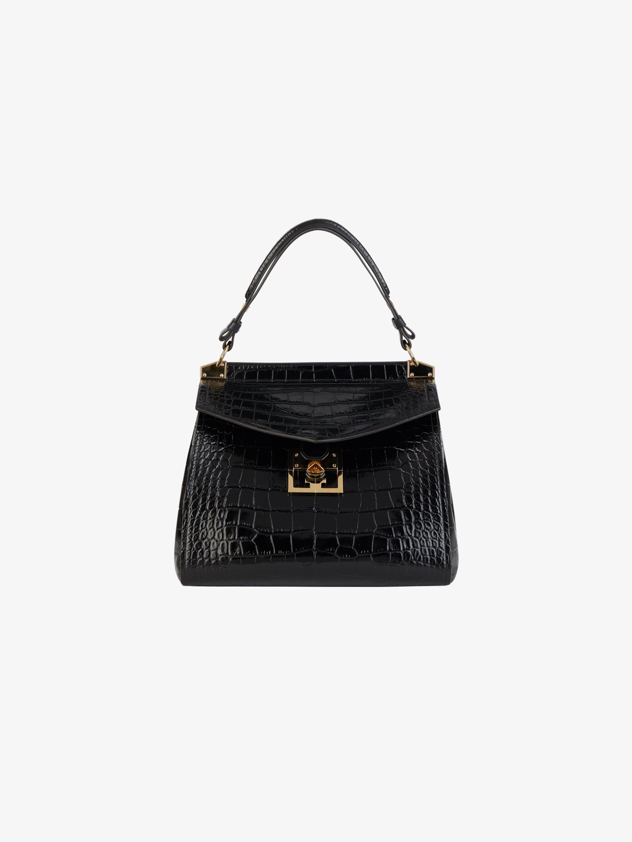Medium Mystic bag in crocodile effect leather