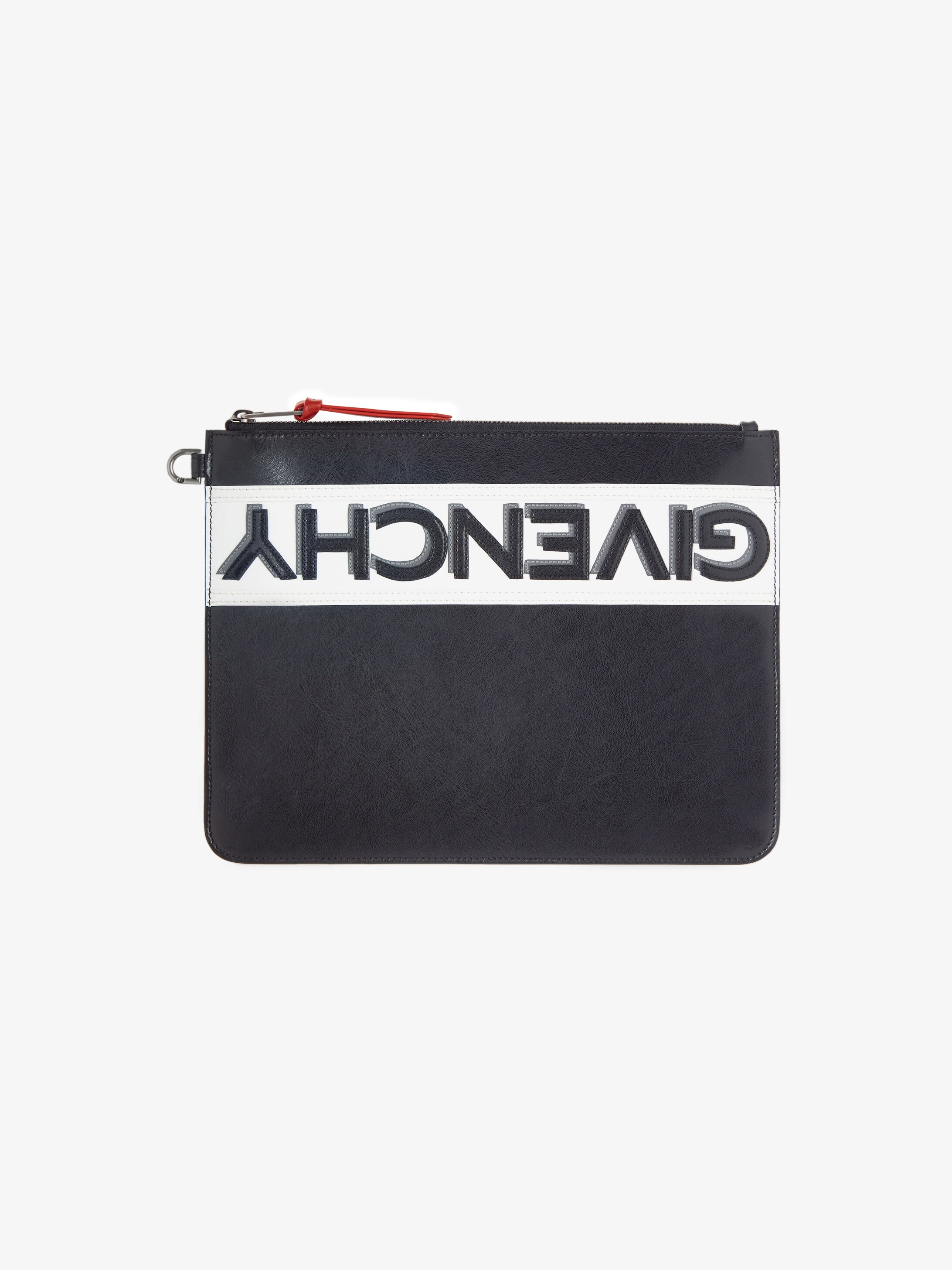 Reverse GIVENCHY large pouch in leather