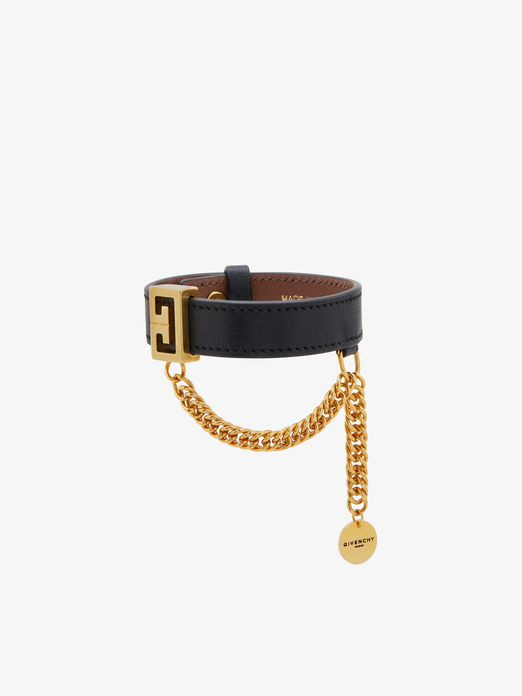 Bracelet en laiton et cuir