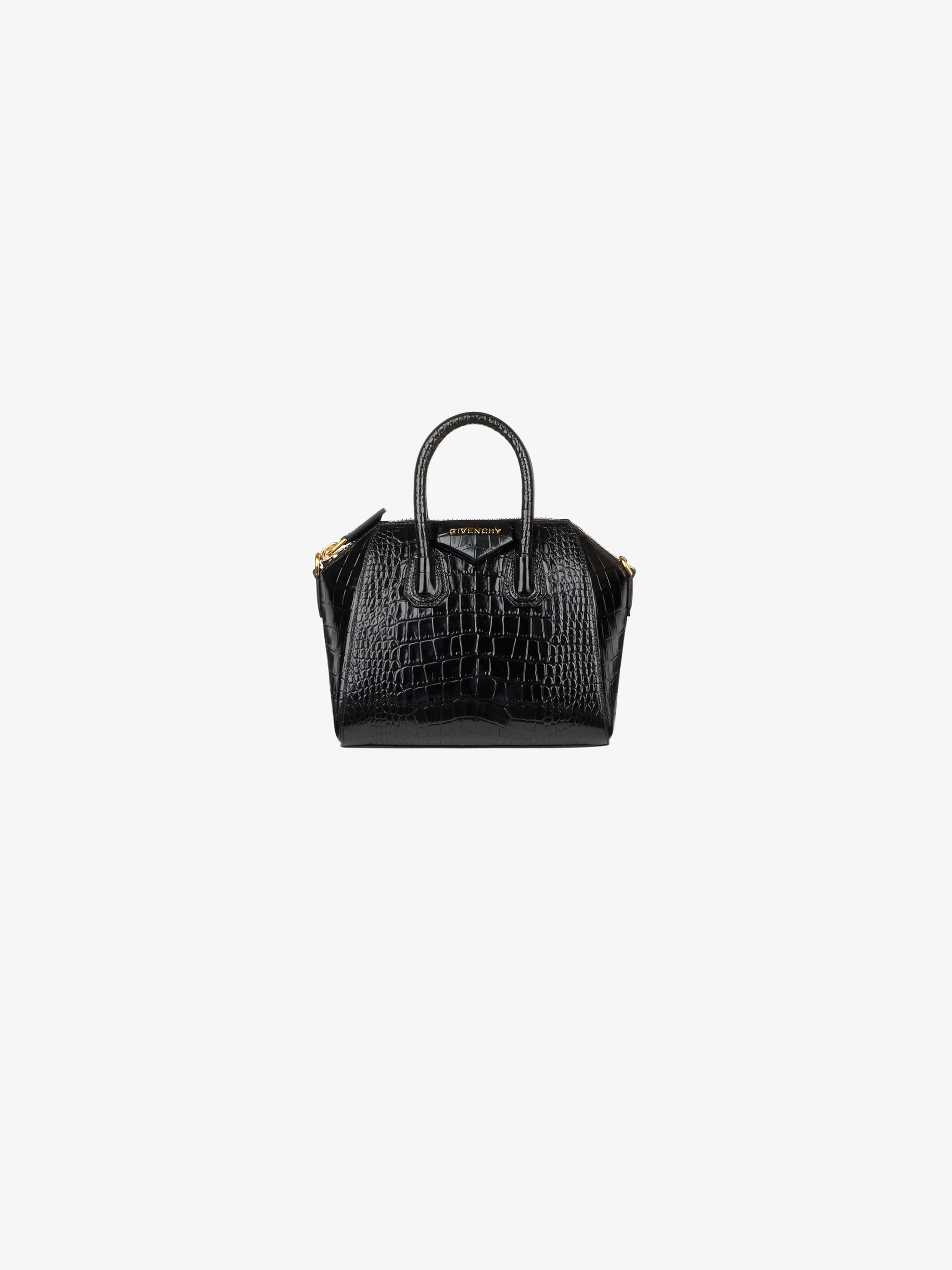 Mini Antigona bag in crocodile effect leather | GIVENCHY Paris