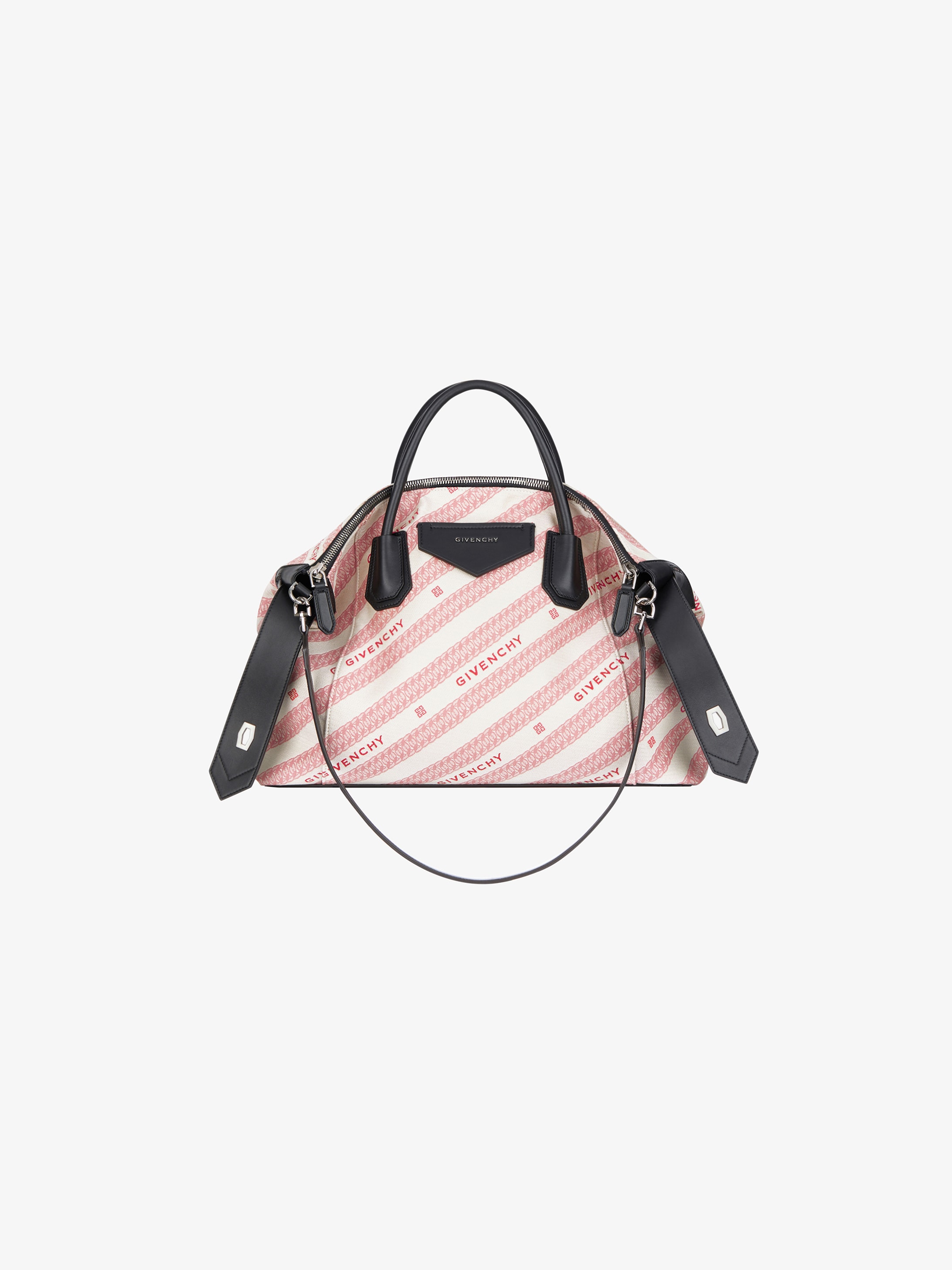 Medium Antigona Soft bag in GIVENCHY jacquard chain and leather