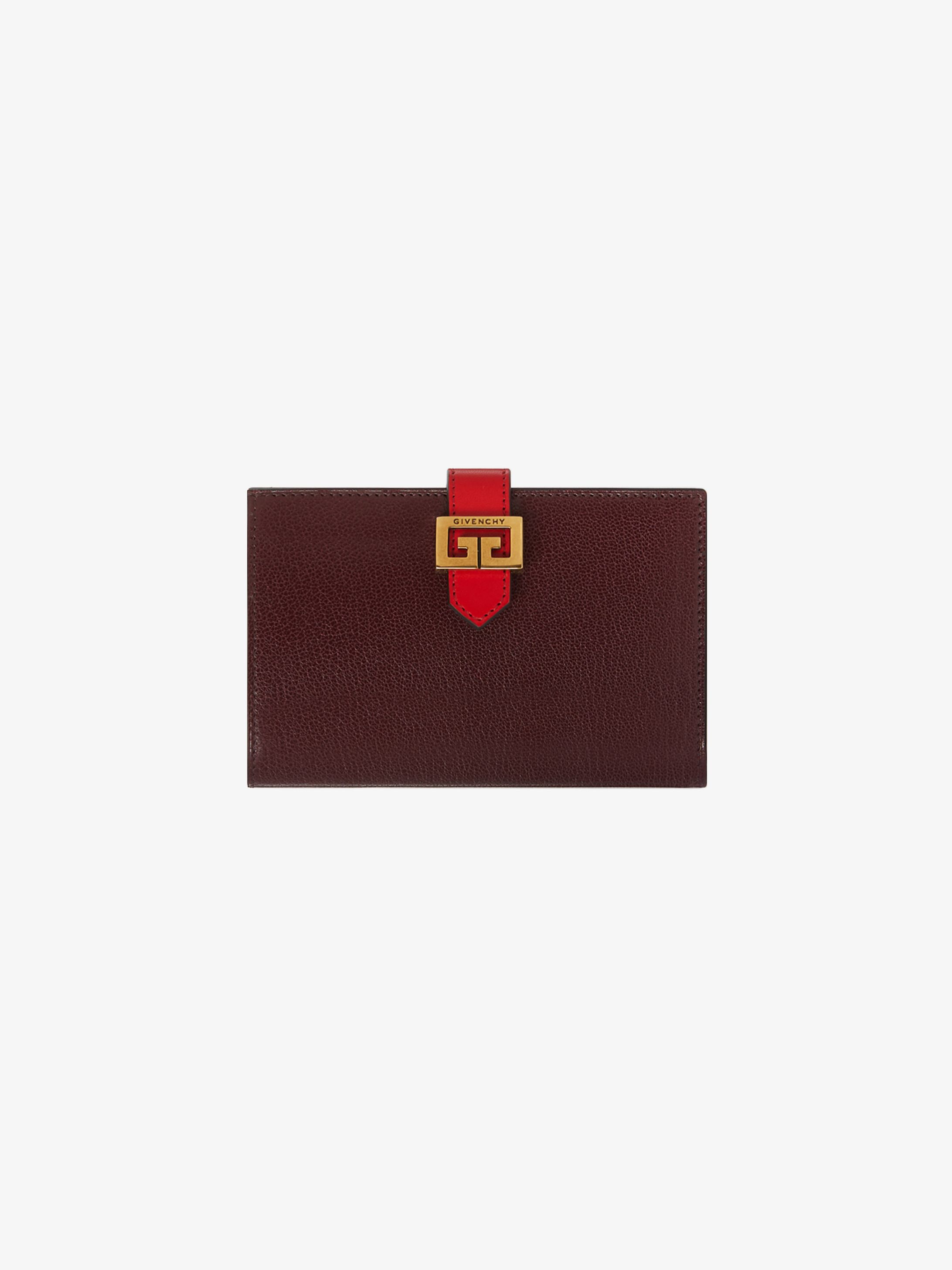 Two-toned GV3 wallet in grained leather