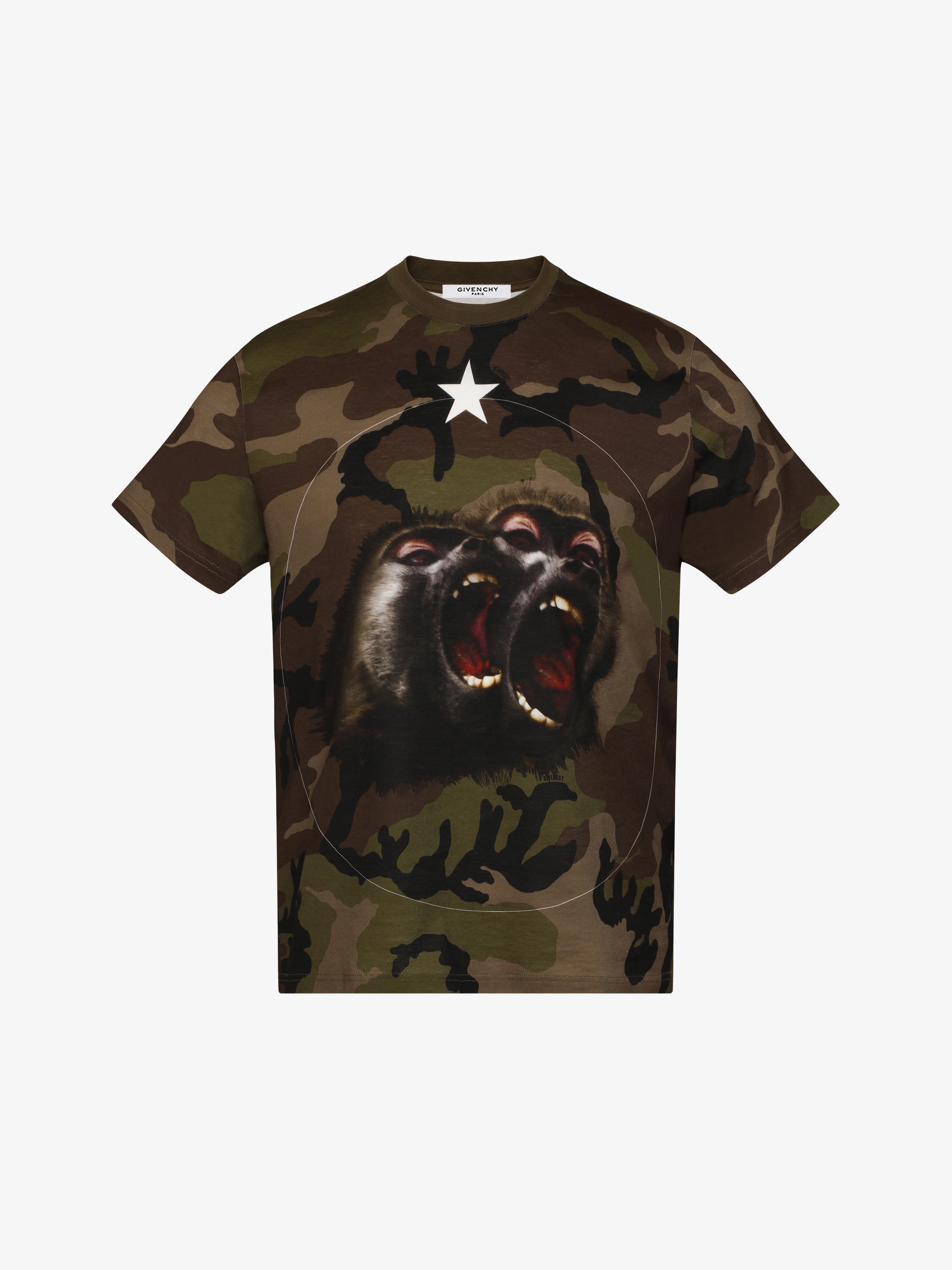 givenchy camo monkey t shirt