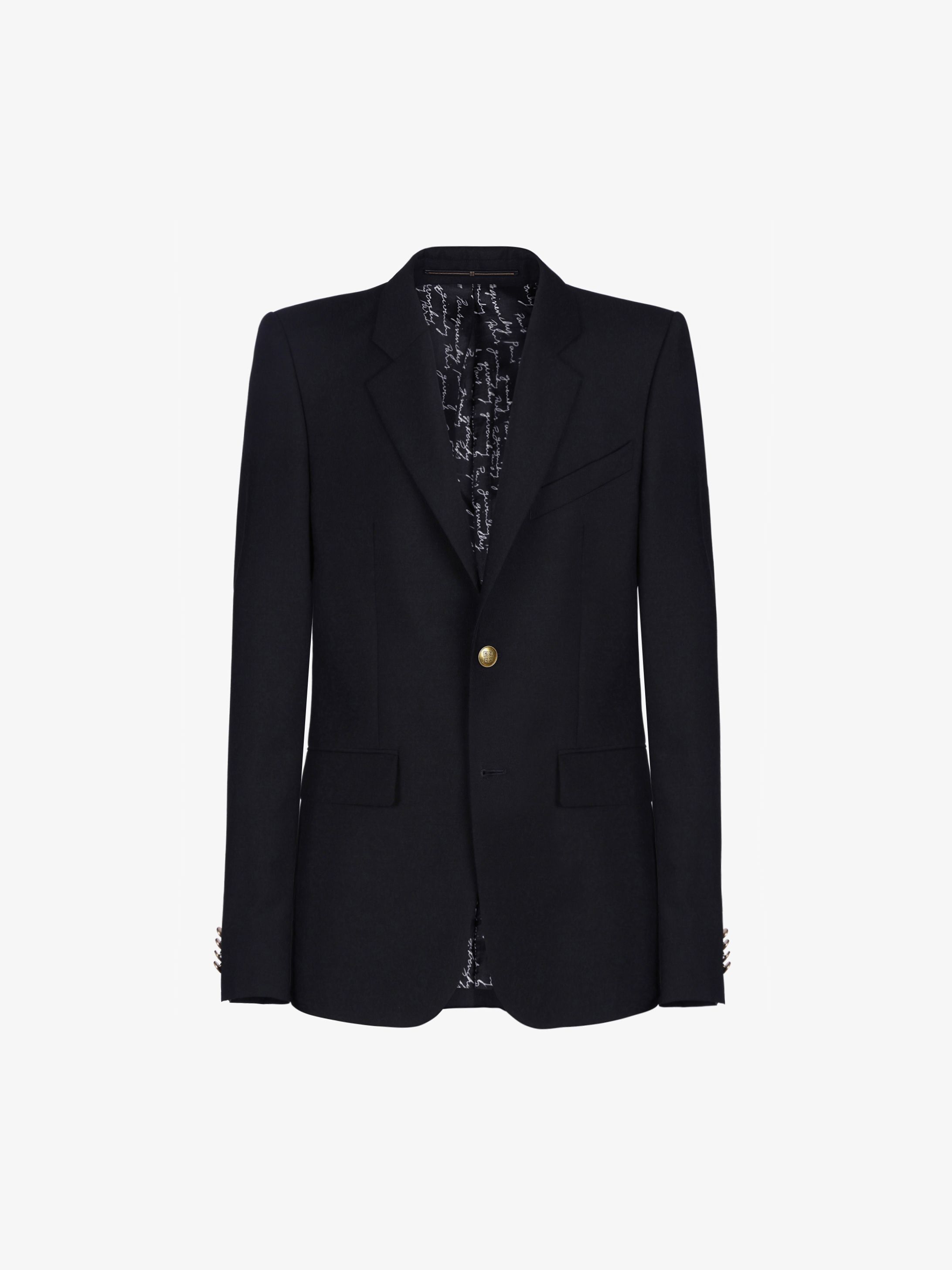 Jacket in wool and mohair with gold 4G buttons