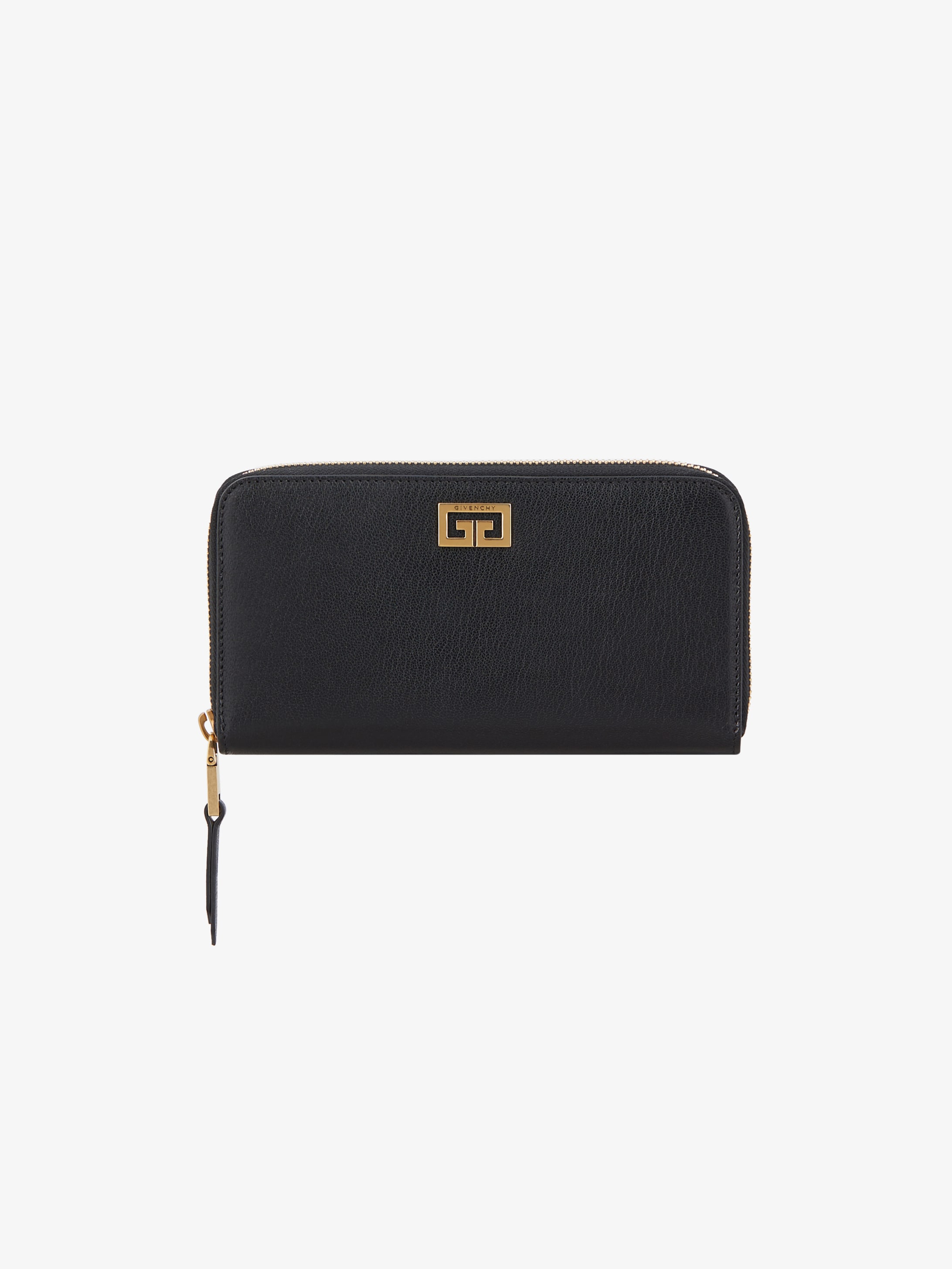 Long GV3 zipped in leather