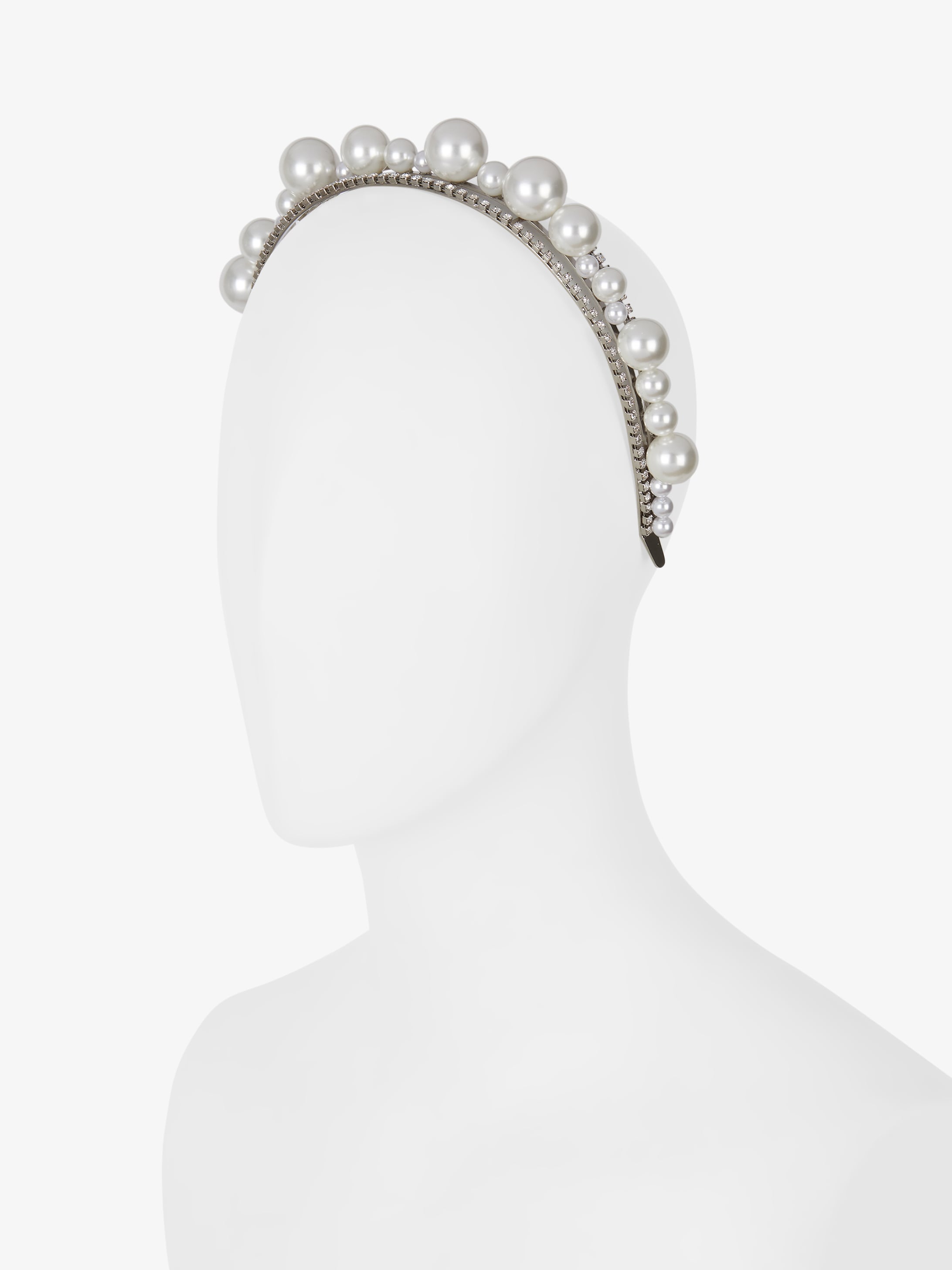 Ariana headband in pearls and crystals