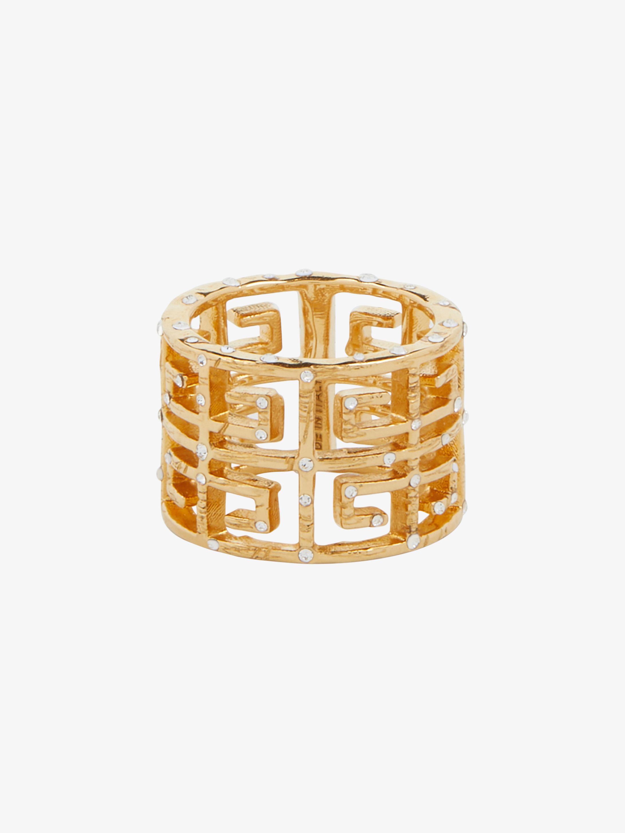 Bague 4G pavée de cristaux