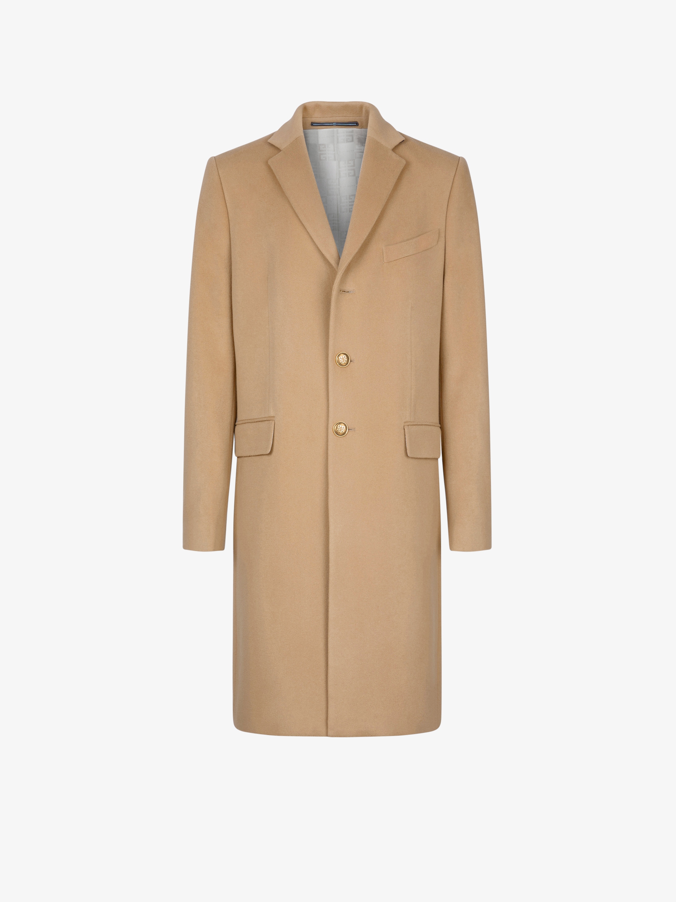 Coat in wool and cashmere with 4G buttons
