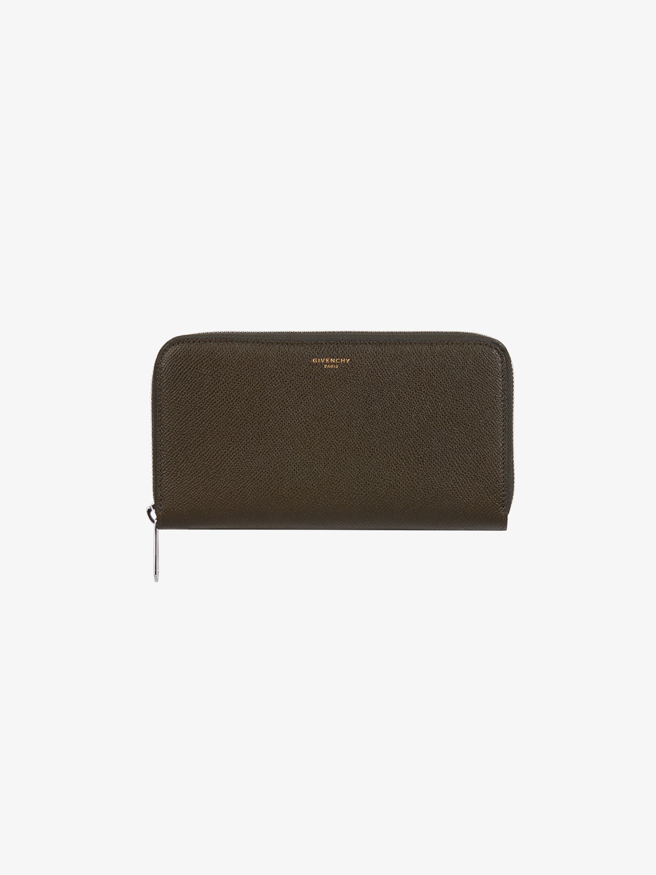 Long portefeuille zippé en cuir Eros