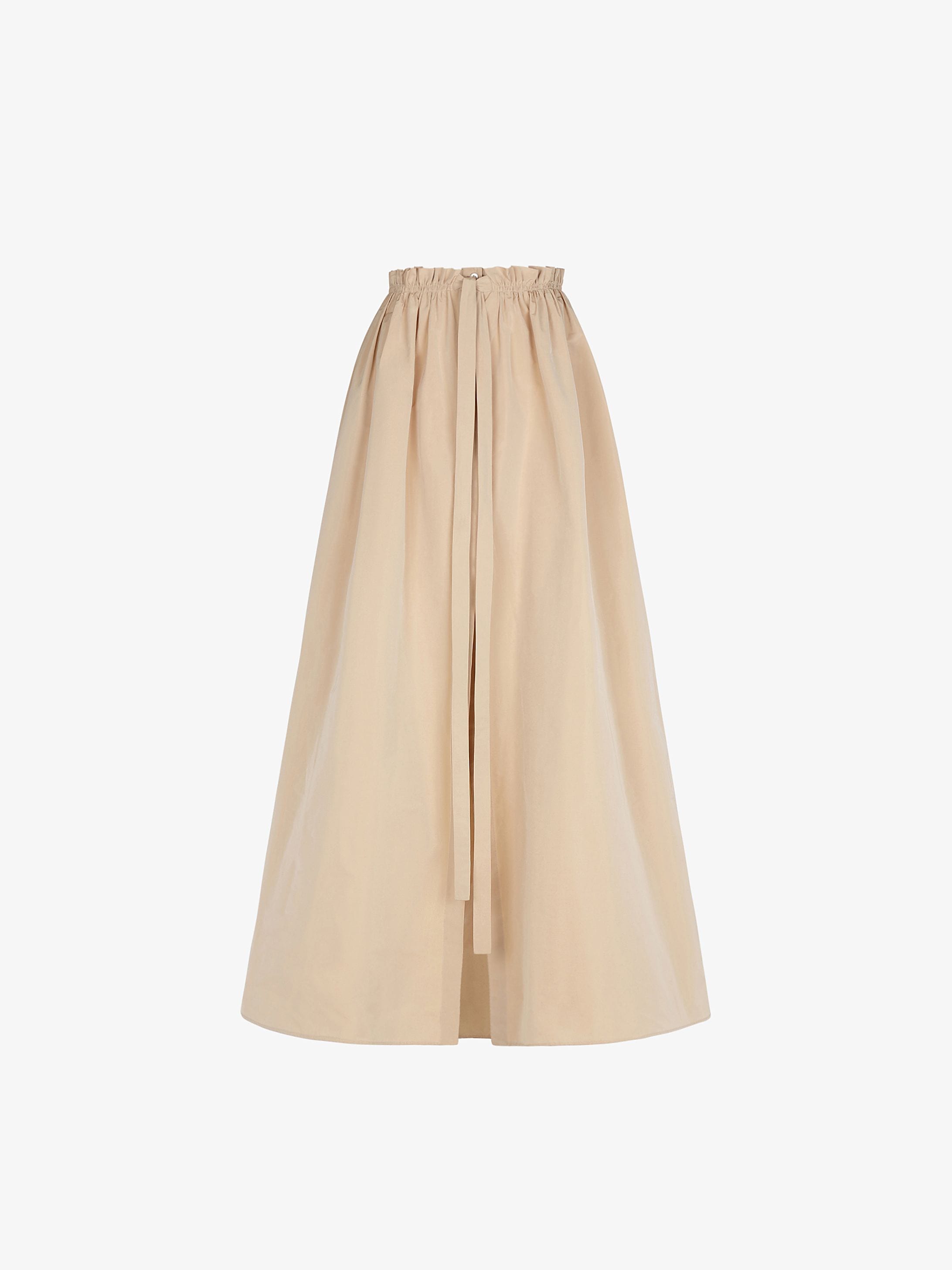 Spilt puffed skirt in taffettas