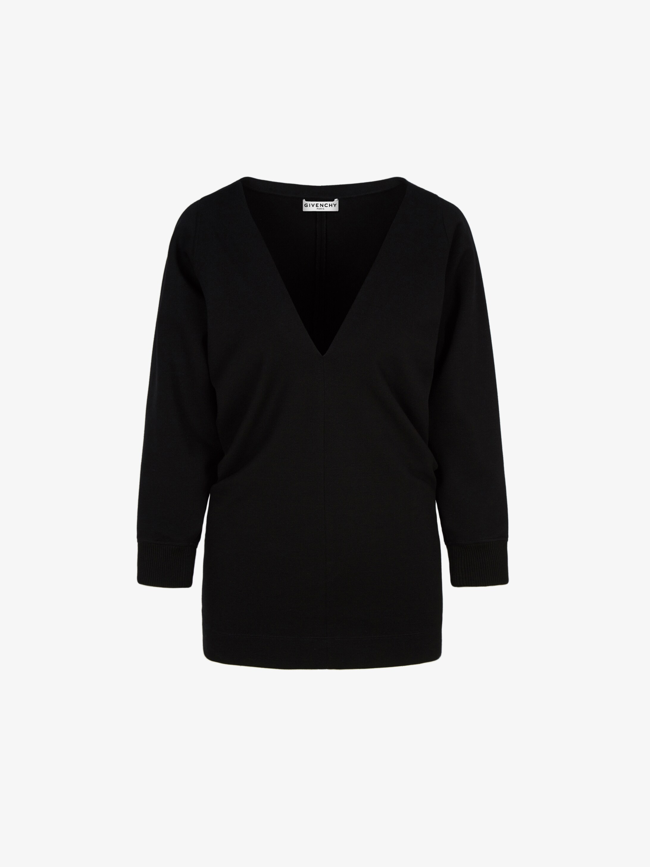 Top arricciato con scollatura a V