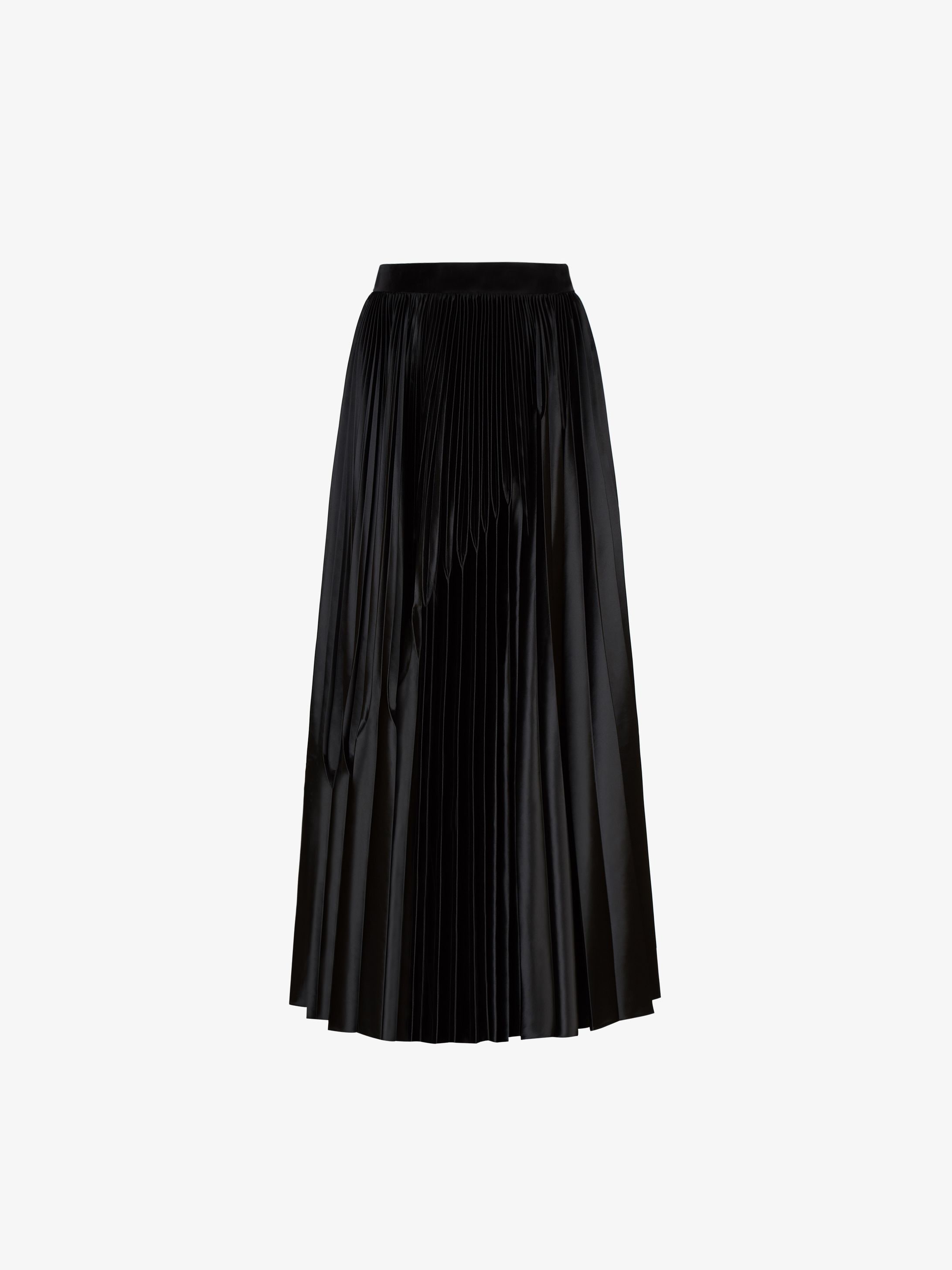 Jupe en satin plissé