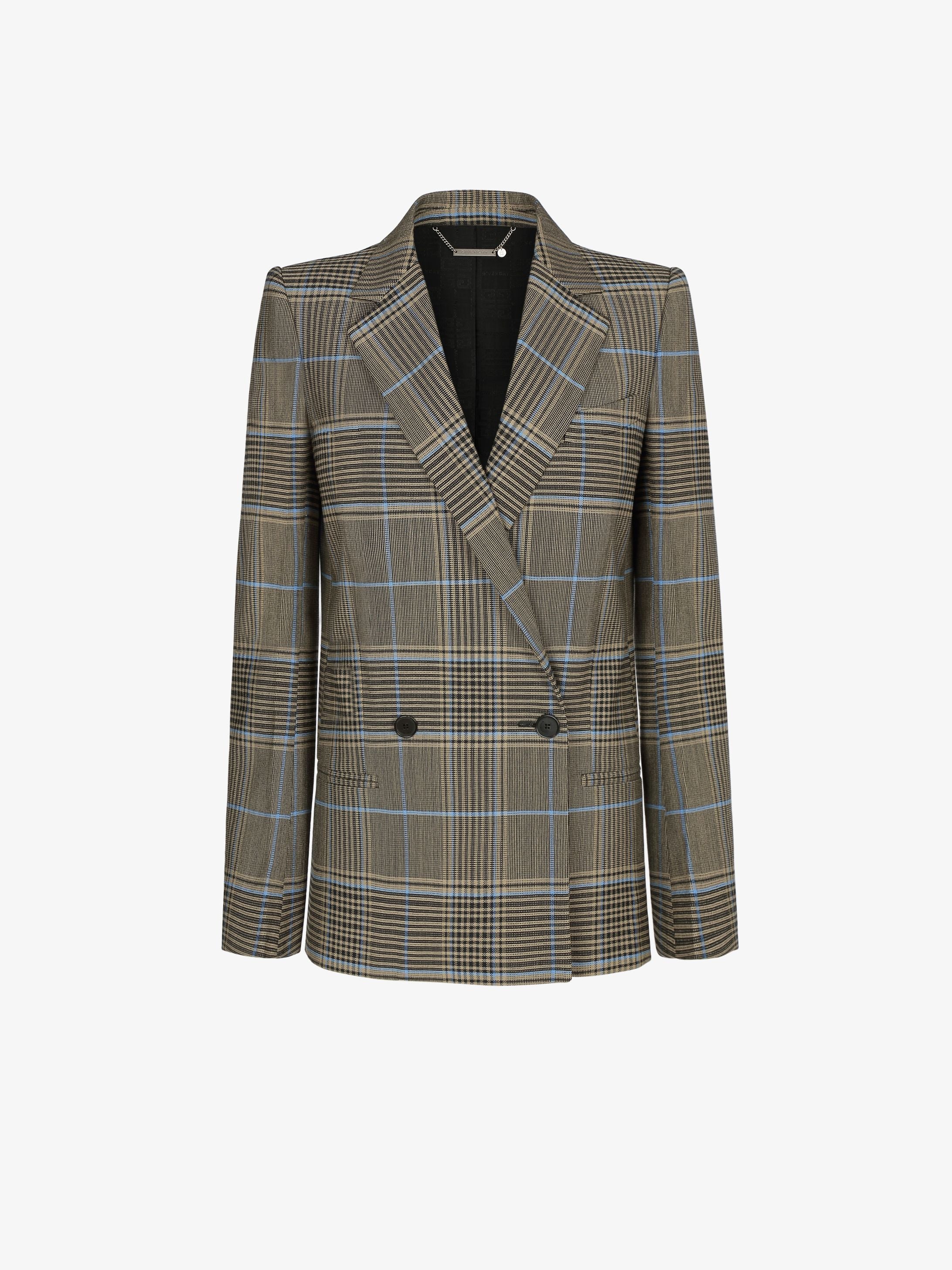 Double breasted checked jacket