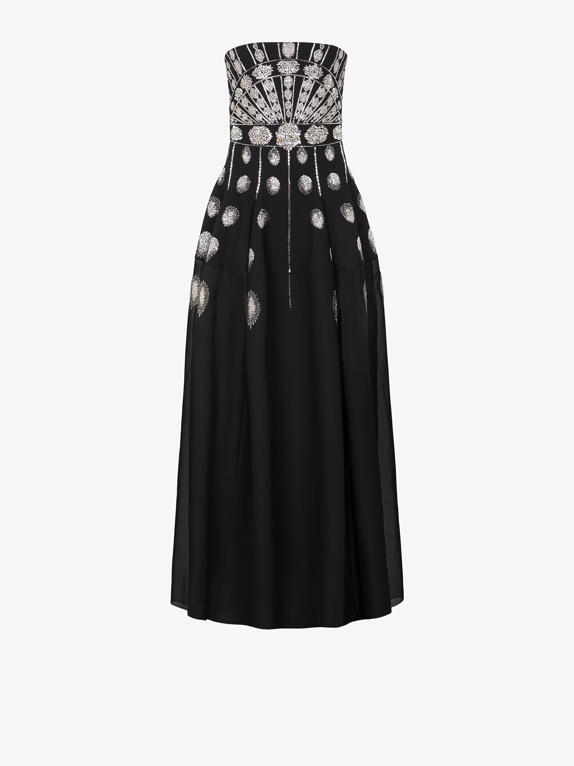 Robe du soir bustier brodée de cristaux