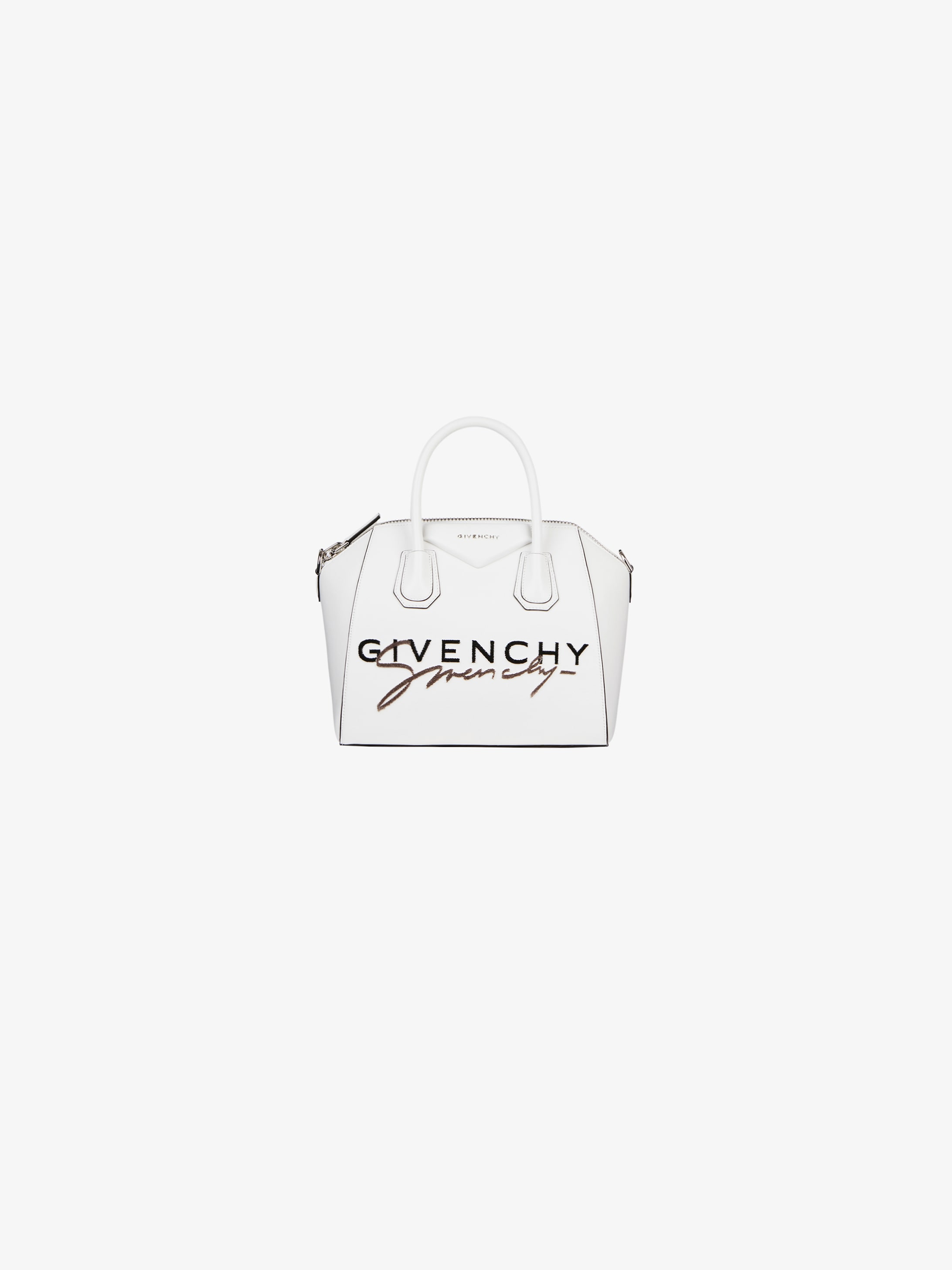 GIVENCHY embroidered mini Antigona bag in leather