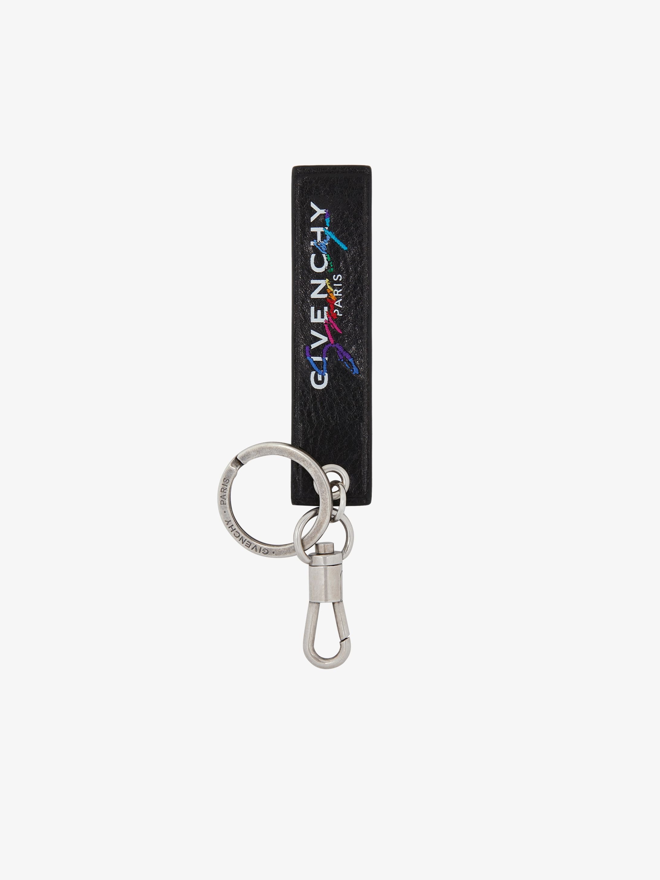 GIVENCHY keyring in leather and metal