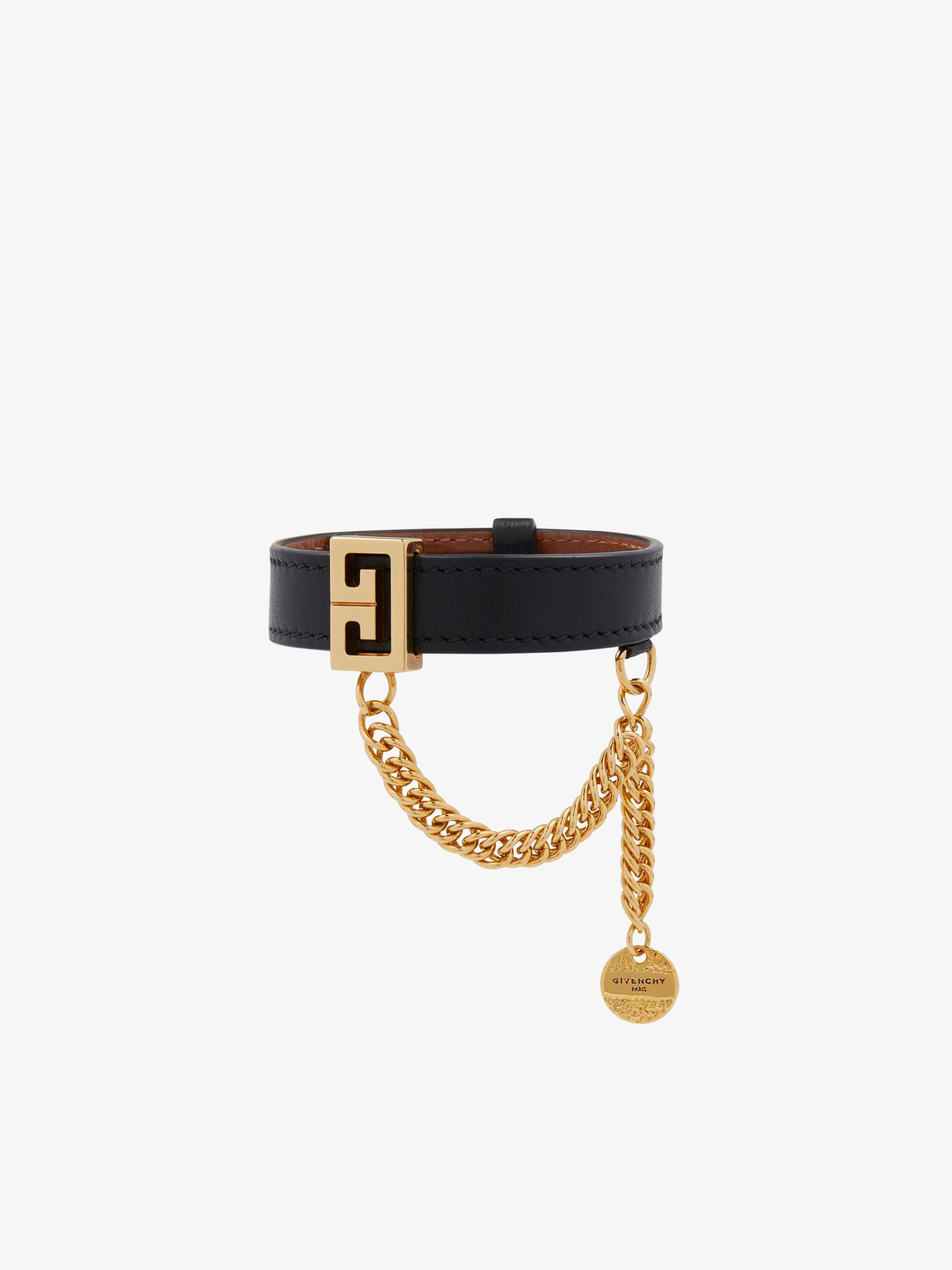 Chain bracelet in leather