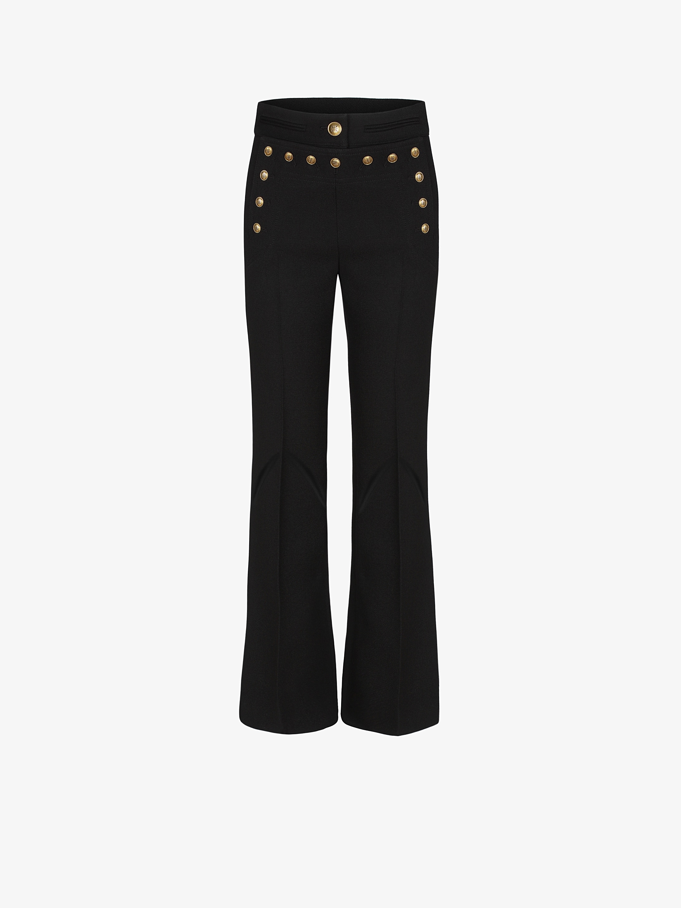 Flared sailor trousers with 4G buttons