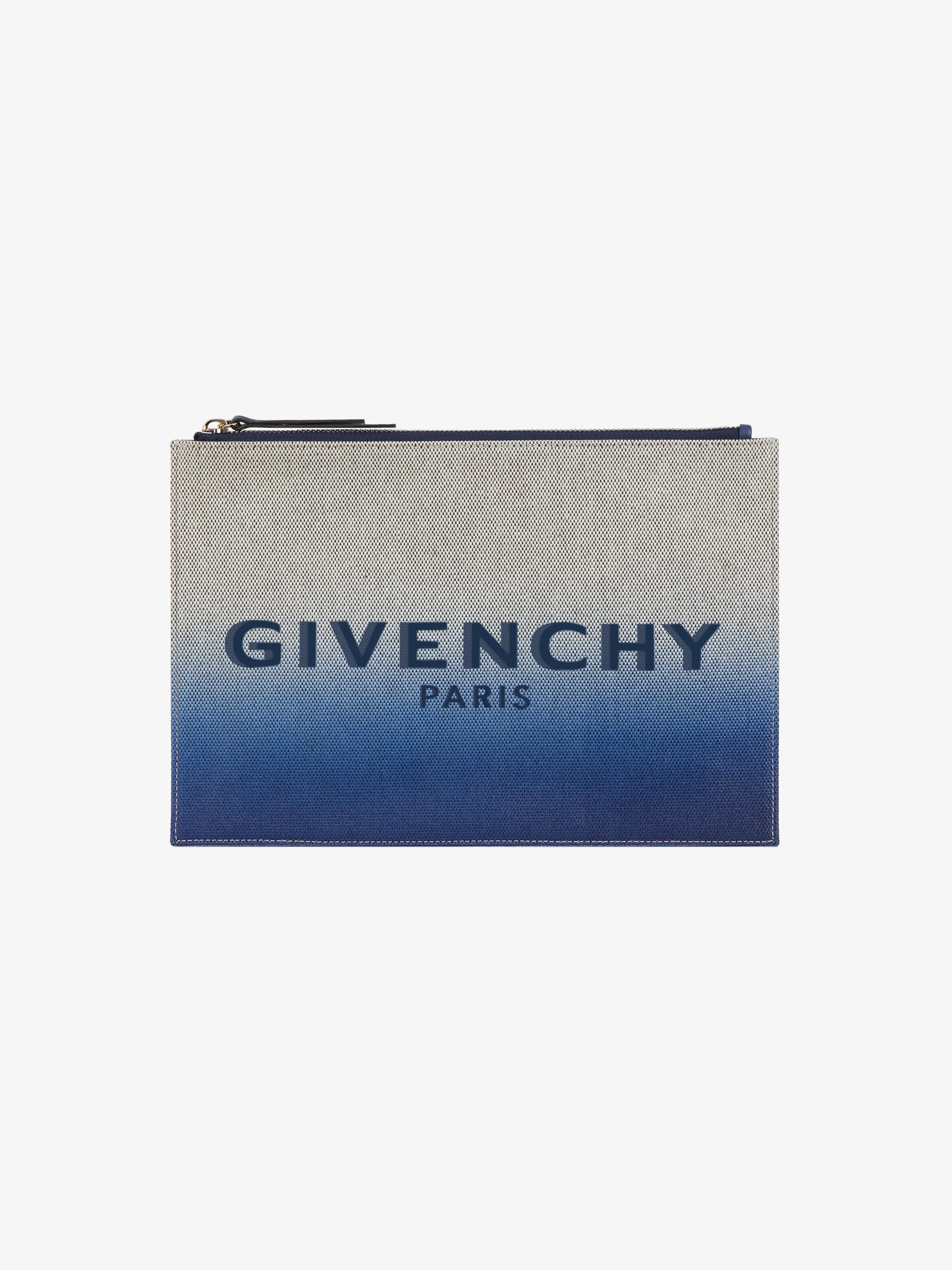 GIVENCHY PARIS medium pouch in faded canvas