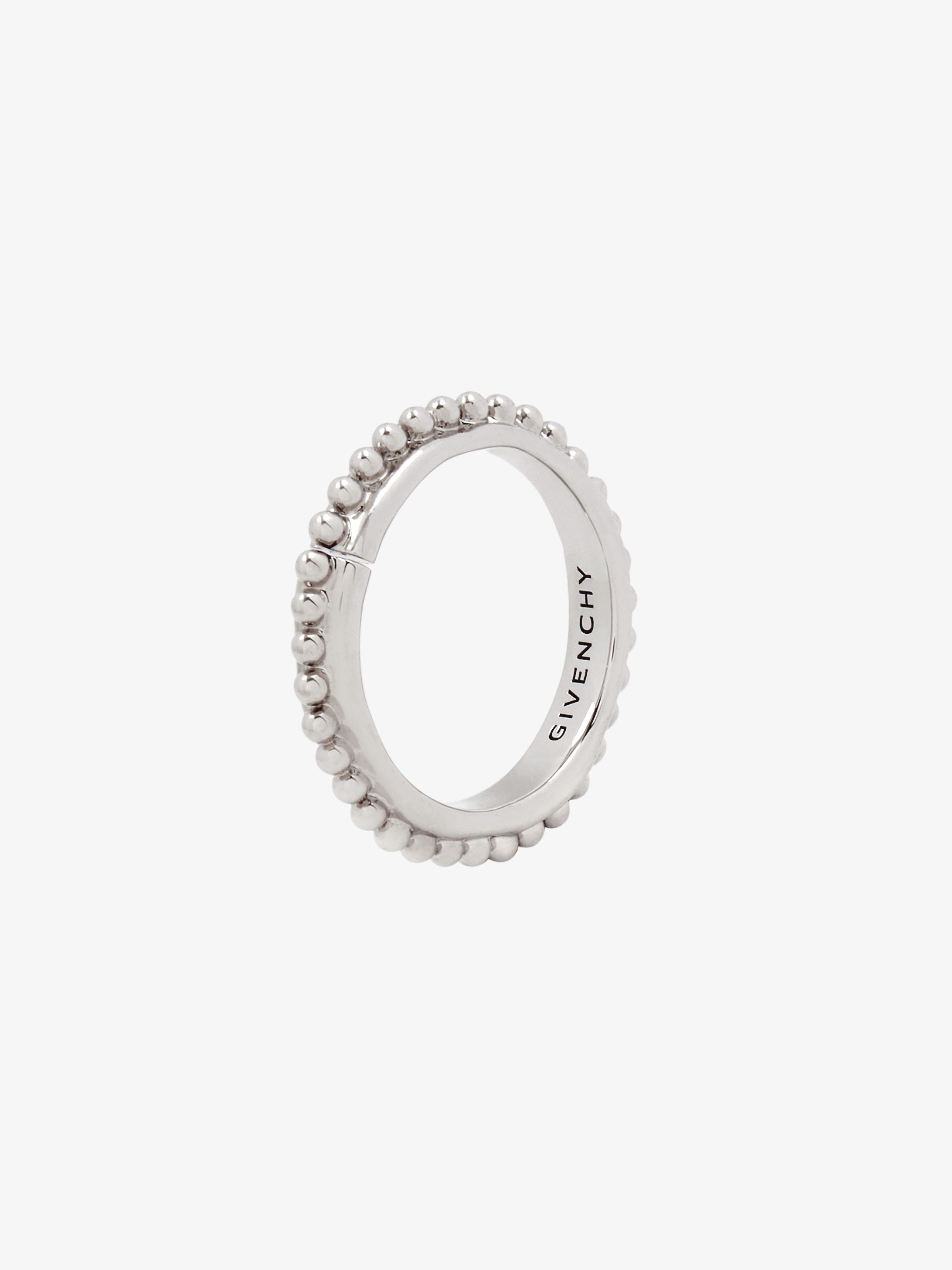 Thin ring with metal beads