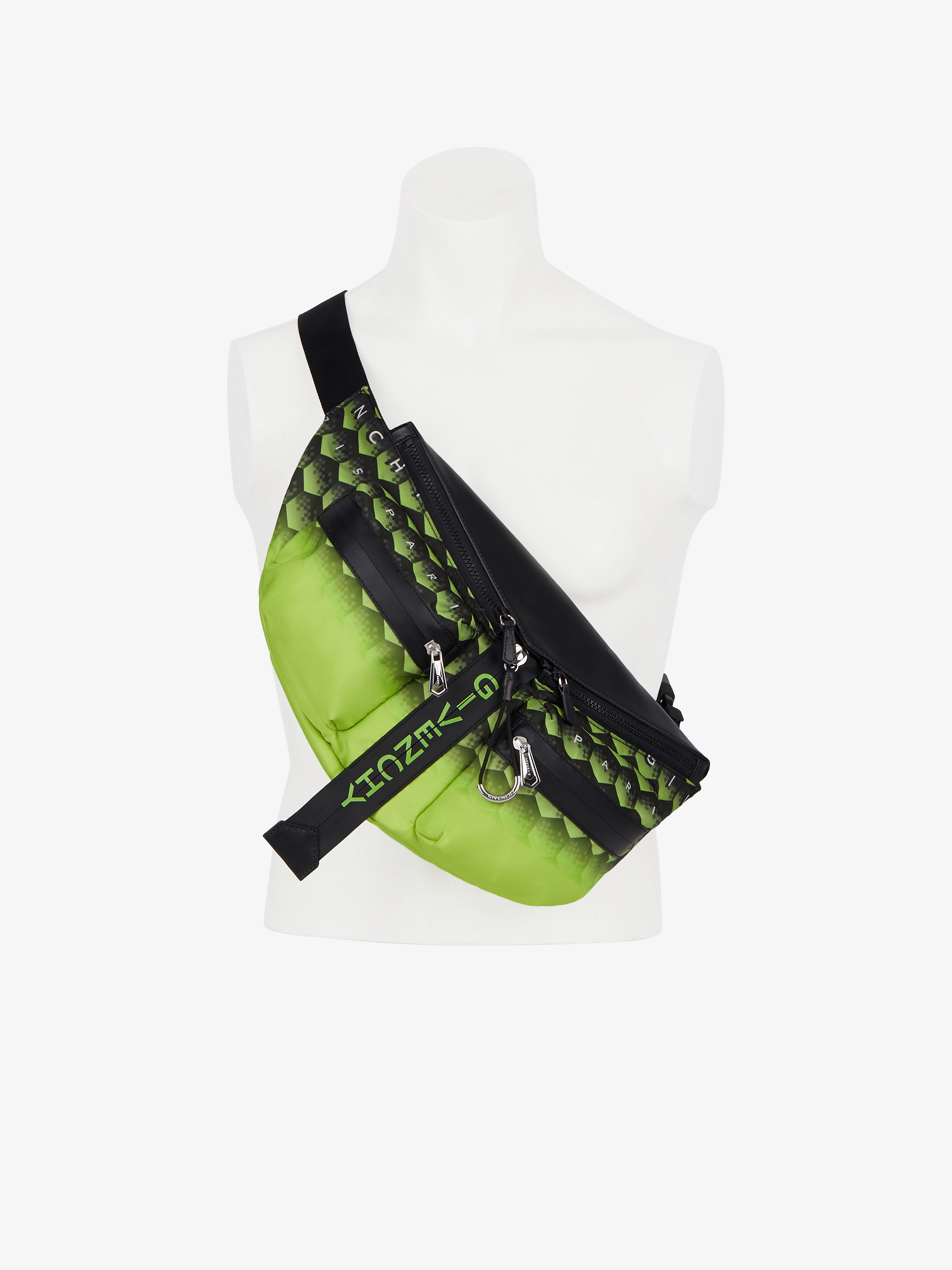 Spectre bum bag in geometric printed nylon