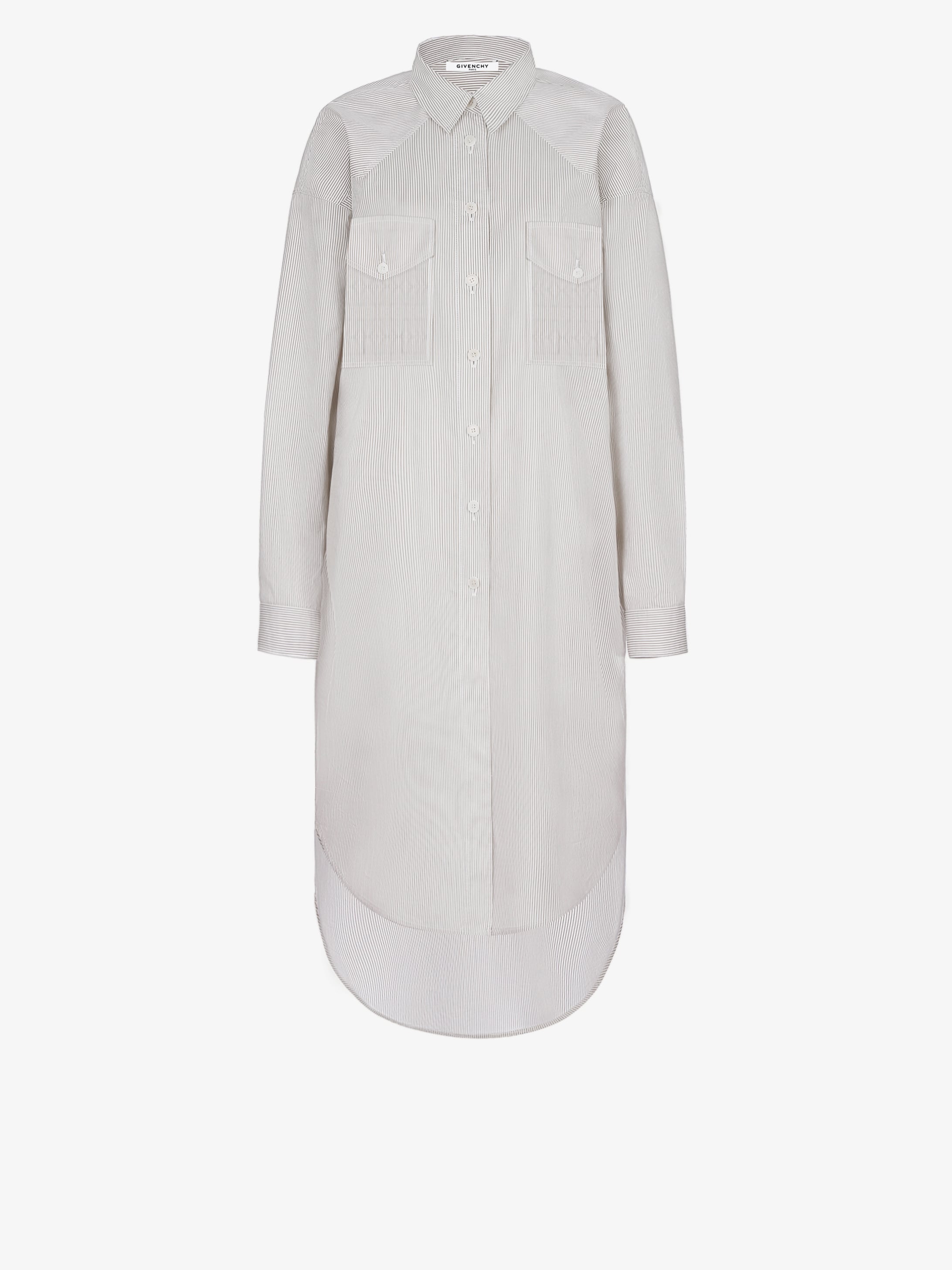 Long striped military overshirt