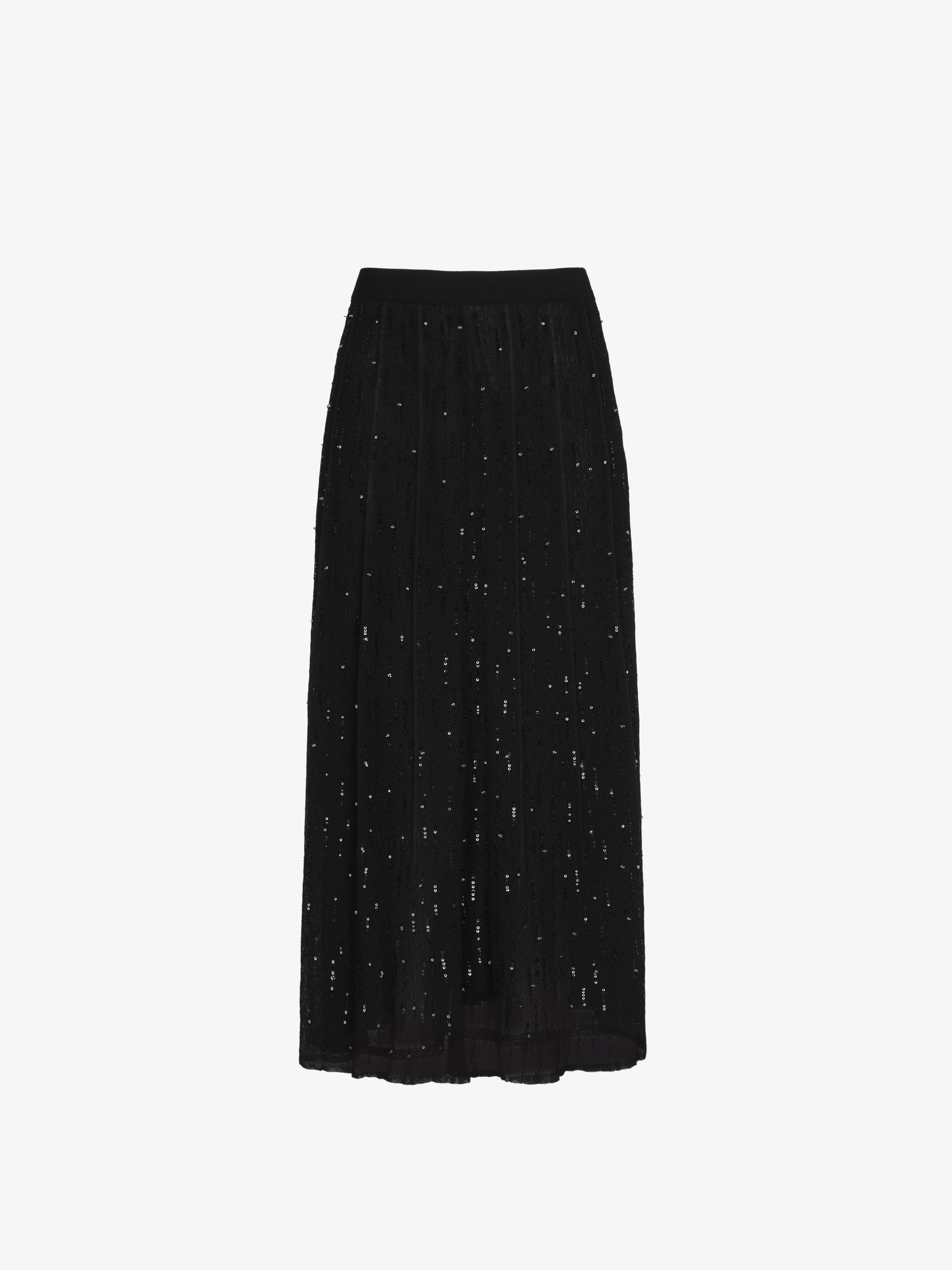 Sequins embroidered skirt in viscose