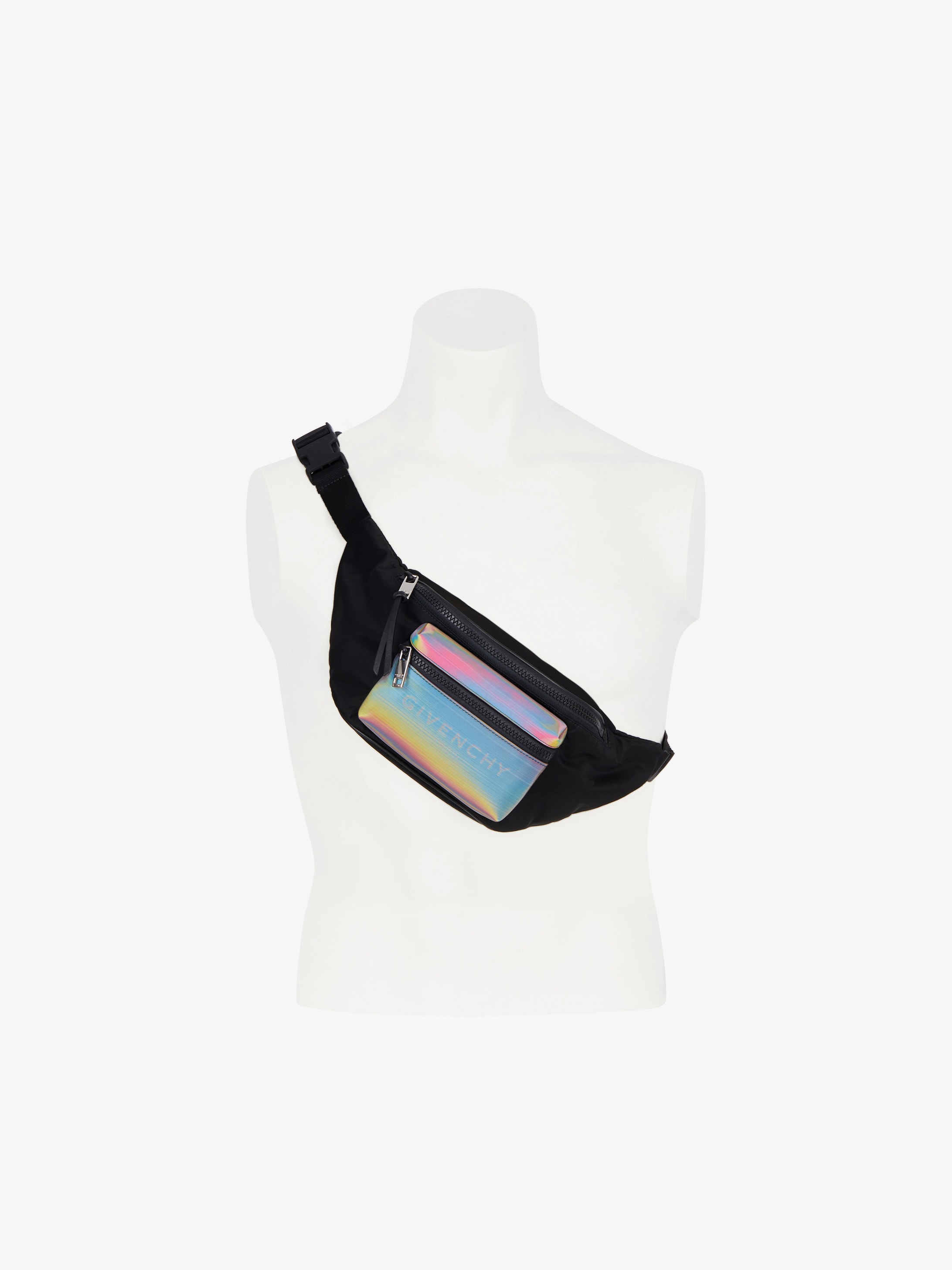 Light 3 bum bag with holographic pocket