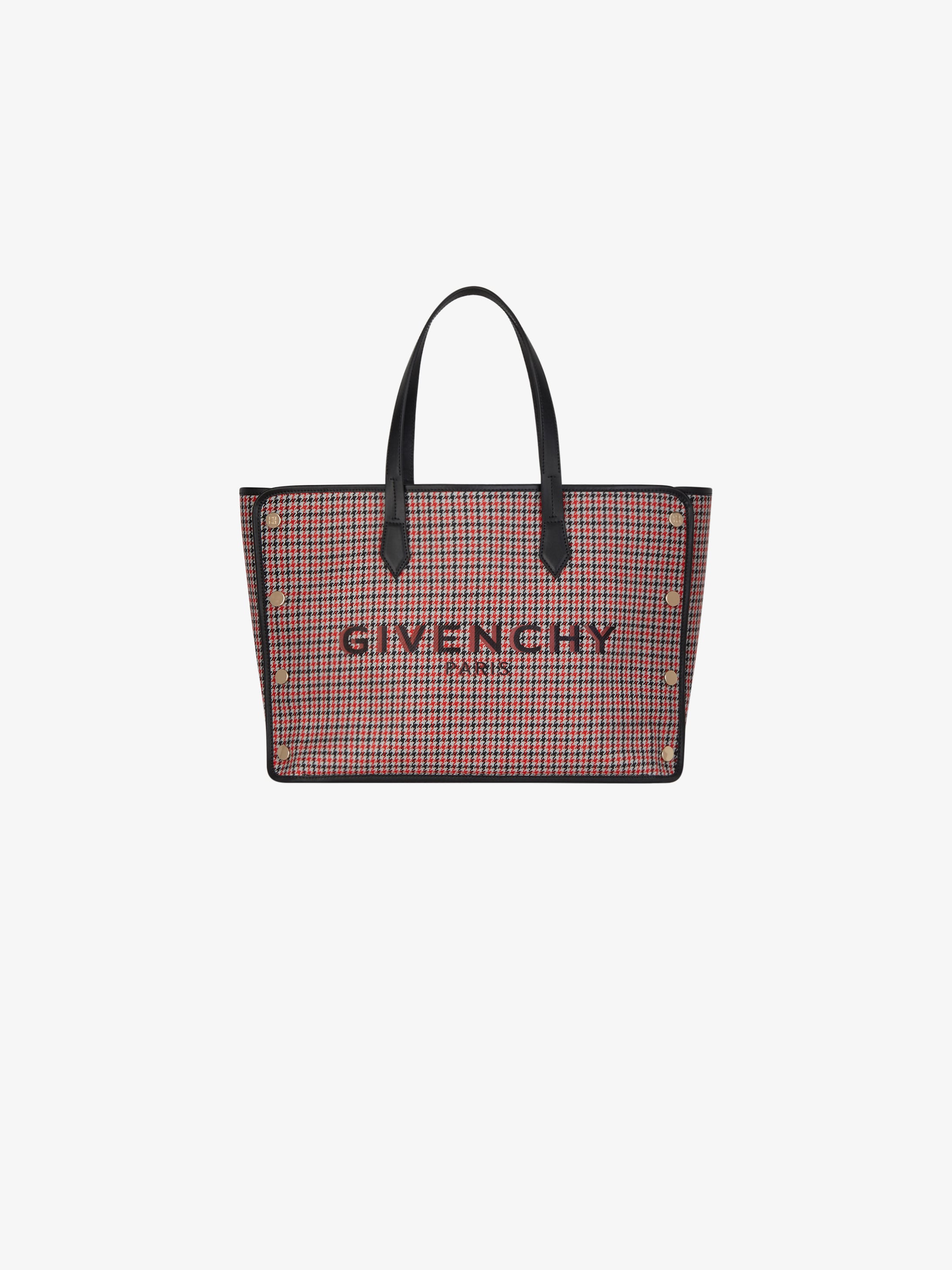 Medium Bond shopper in houndstooth wool