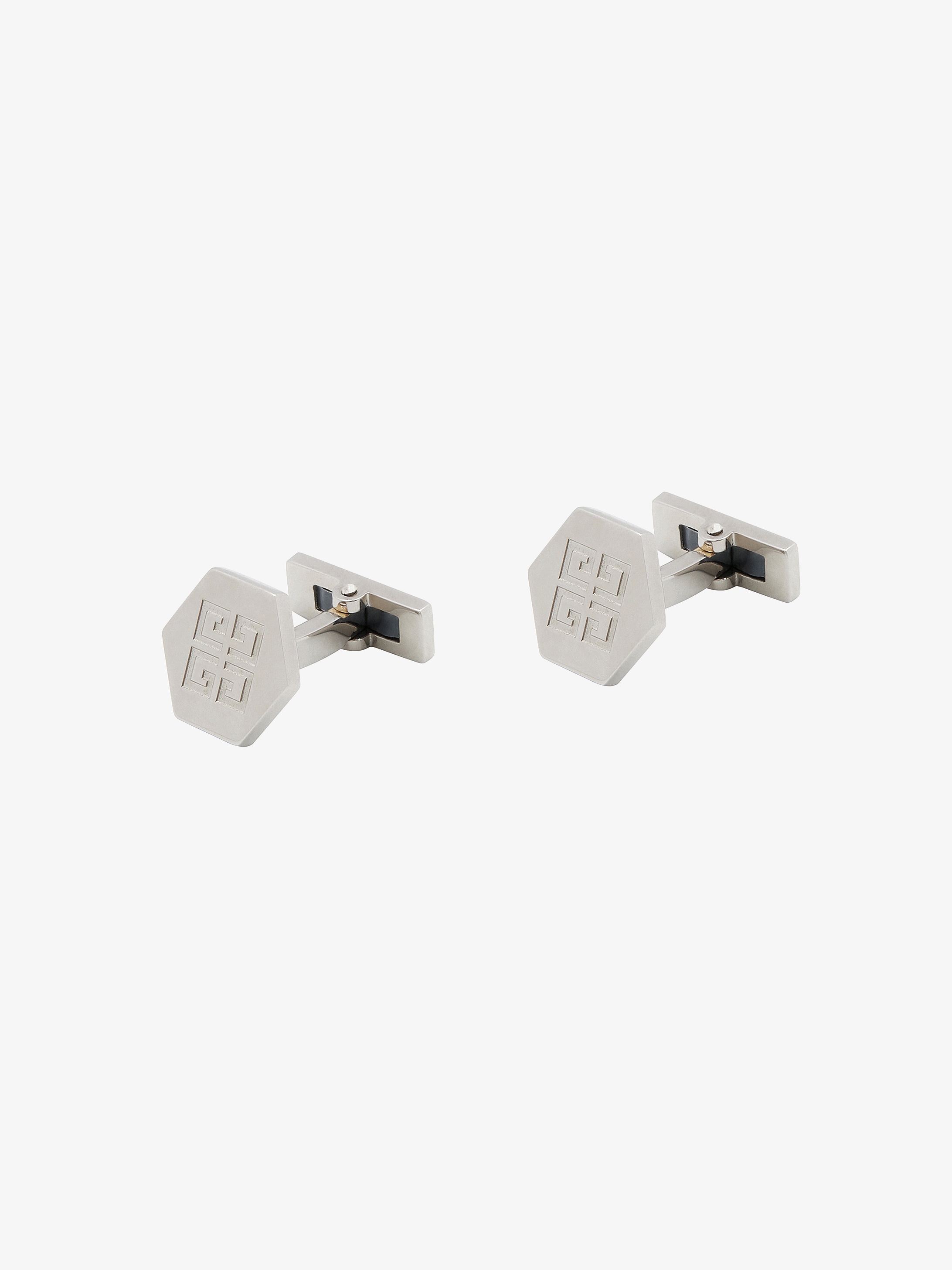 4G brass hexagonal cufflinks