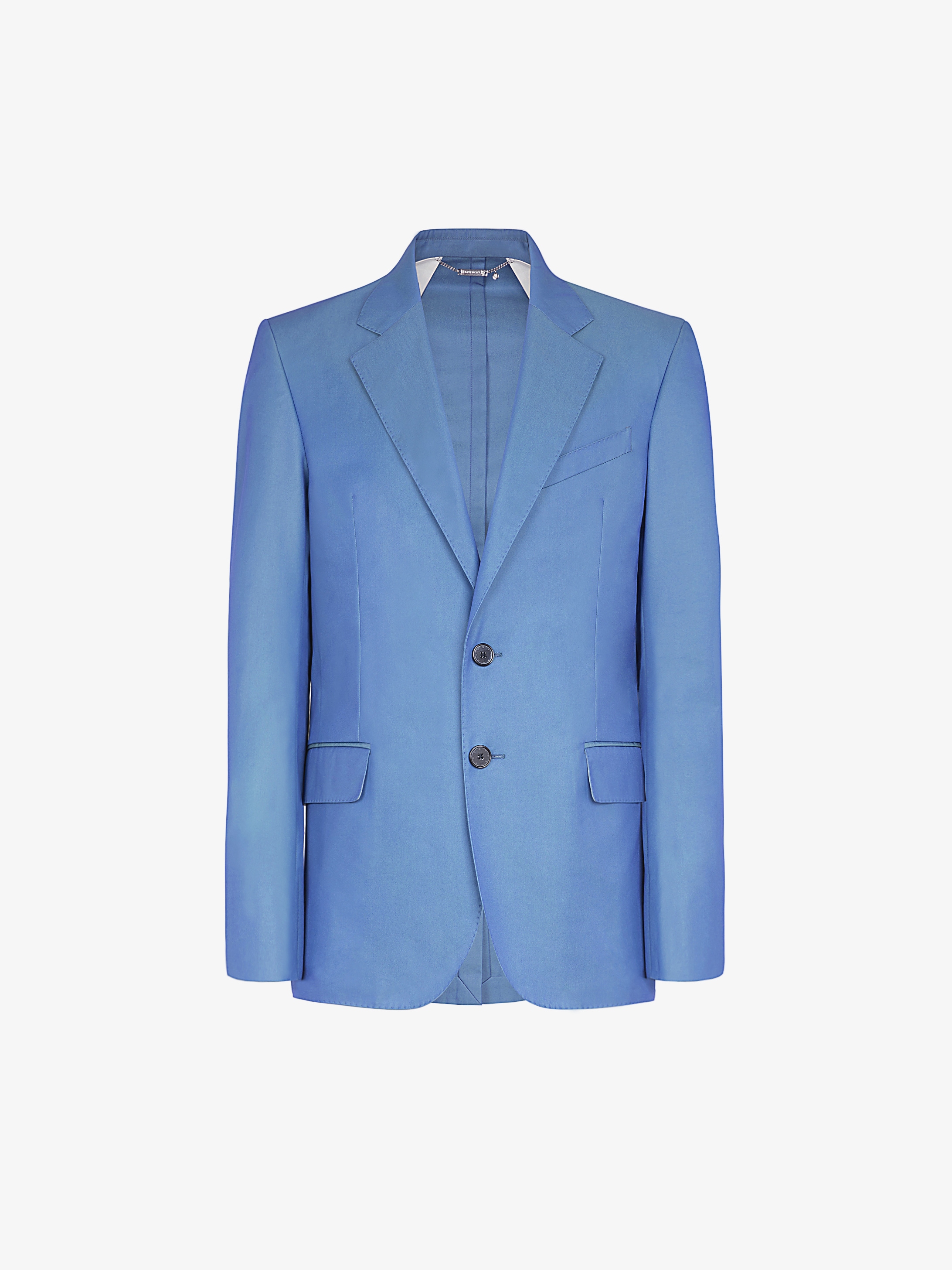 Jacket in technical iridescent cotton