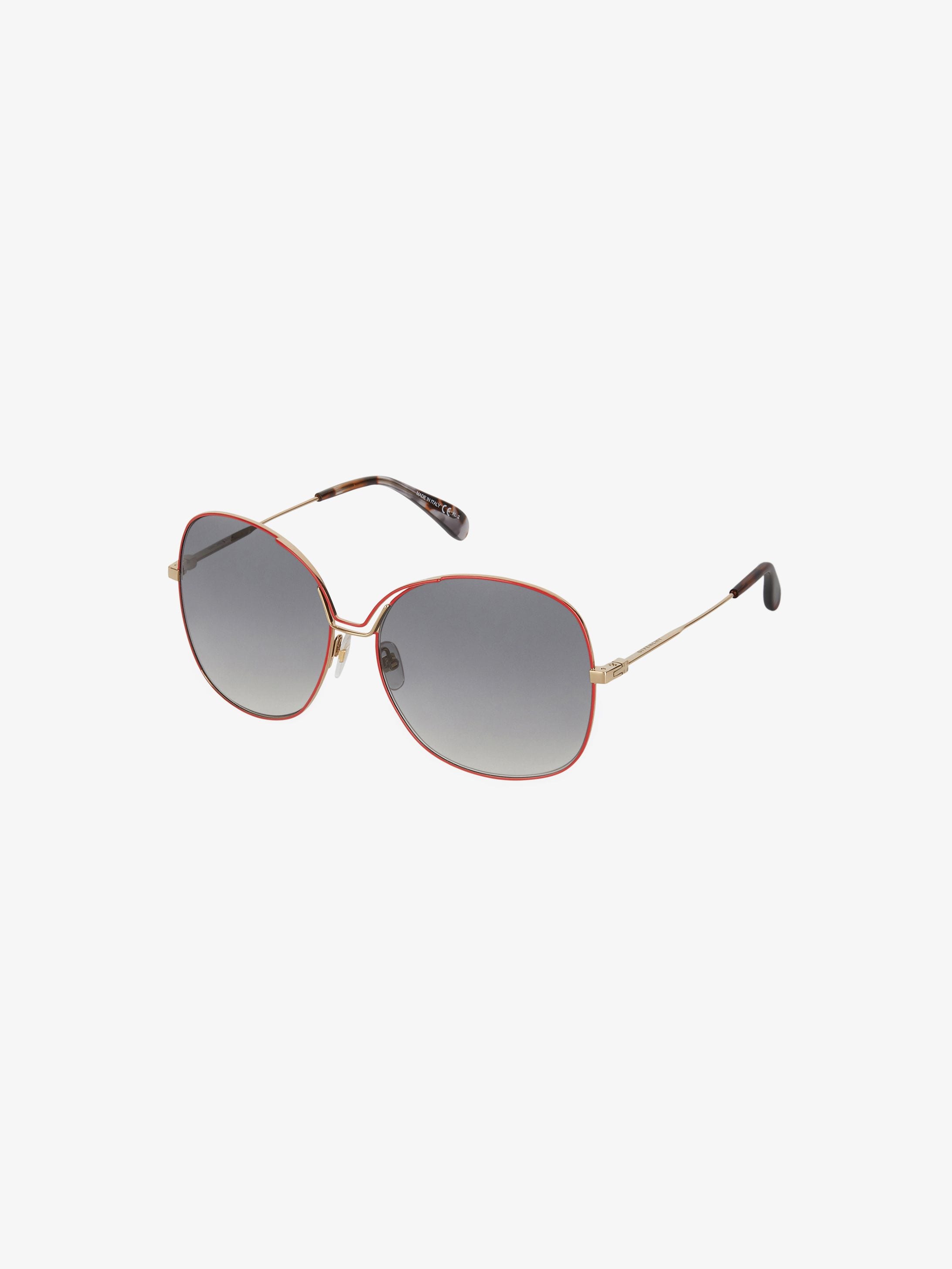 Lunettes de soleil GV Bow en métal bicolore