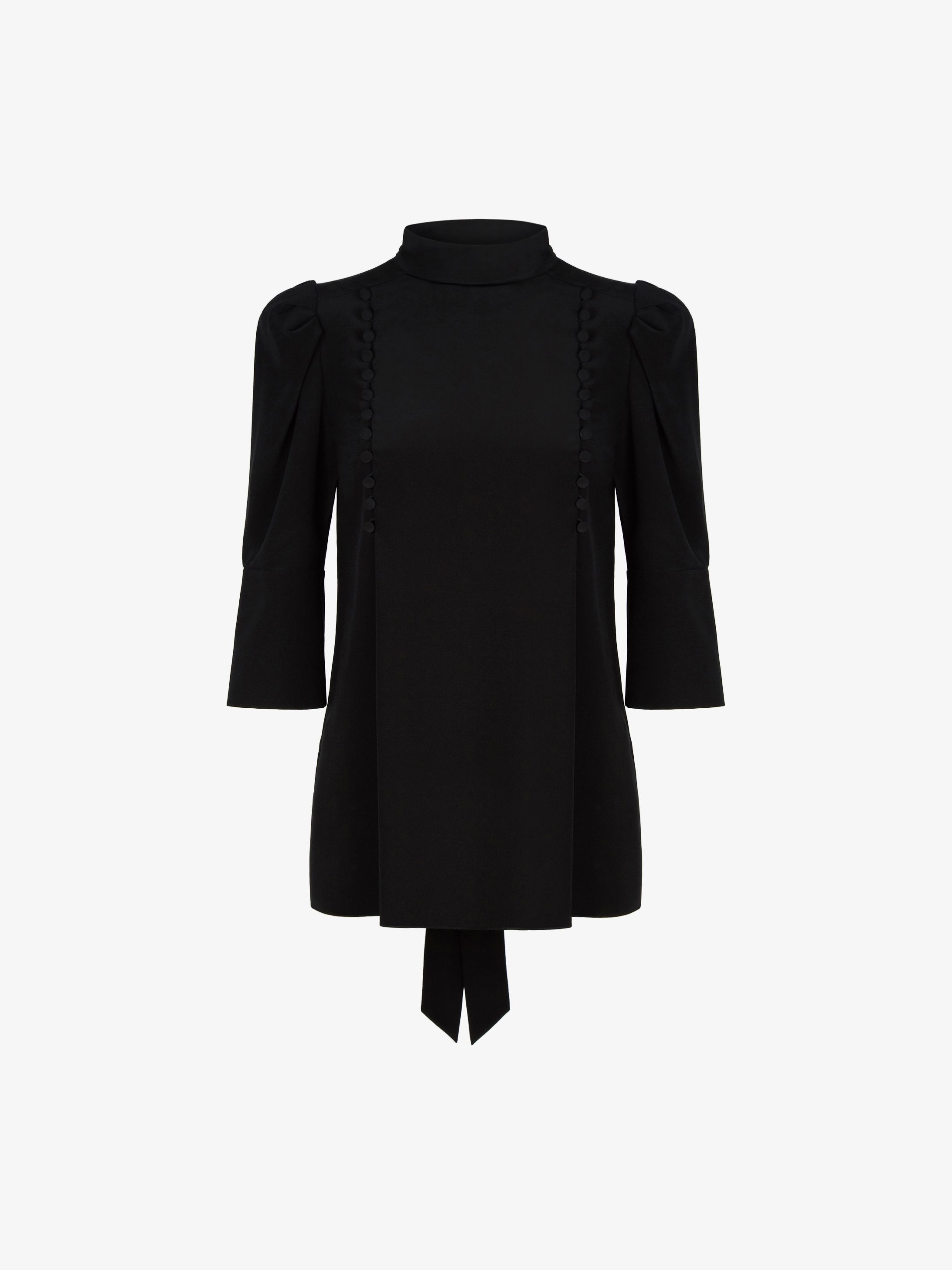 Blouse en soie à boutons décoratifs